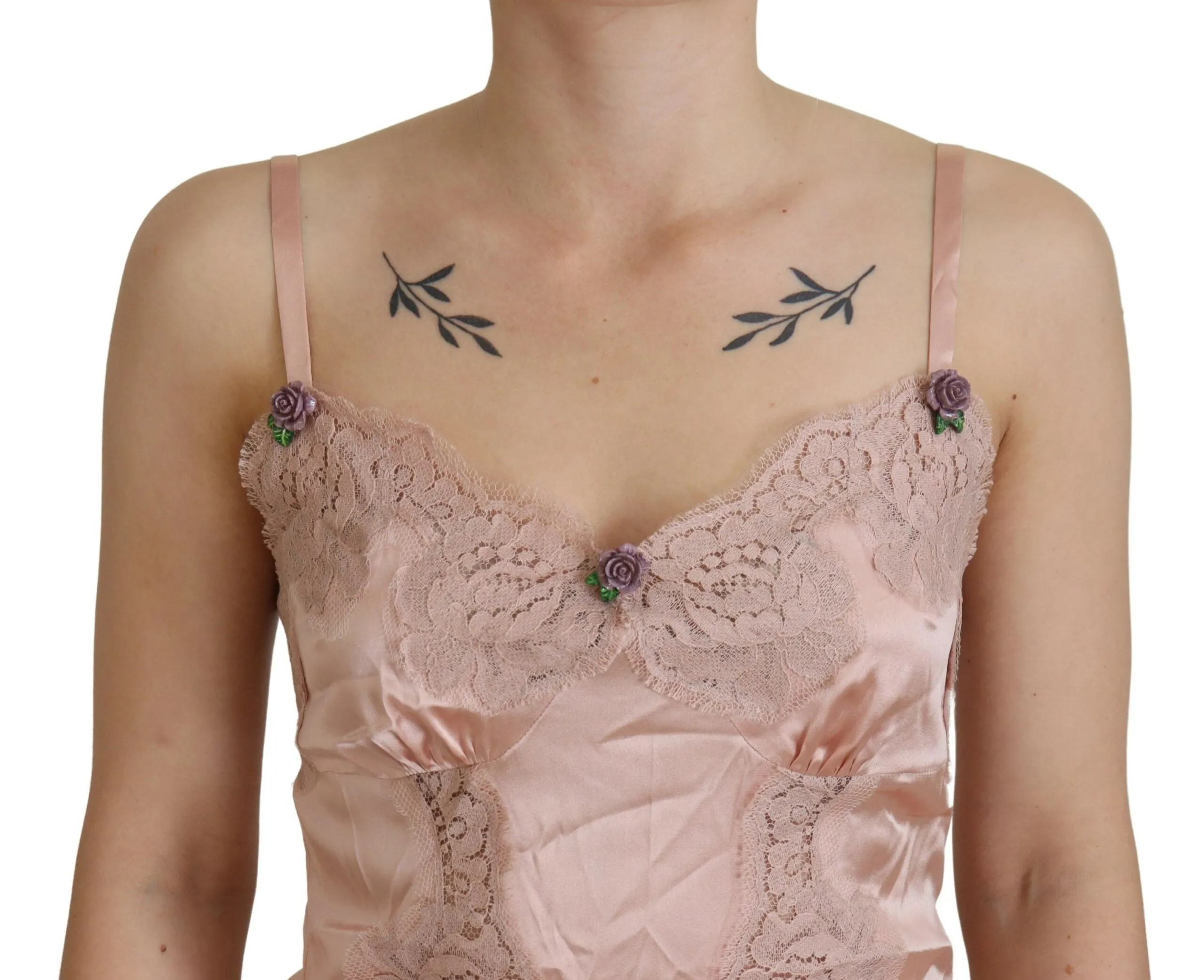 Pink Satin Lace Roses Tank Top Lingerie sold by Lord & Taylor product image thumbnail 4