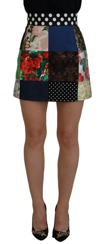 Multicolor Majolica Patchwork Mini Skirt sold by Lord & Taylor