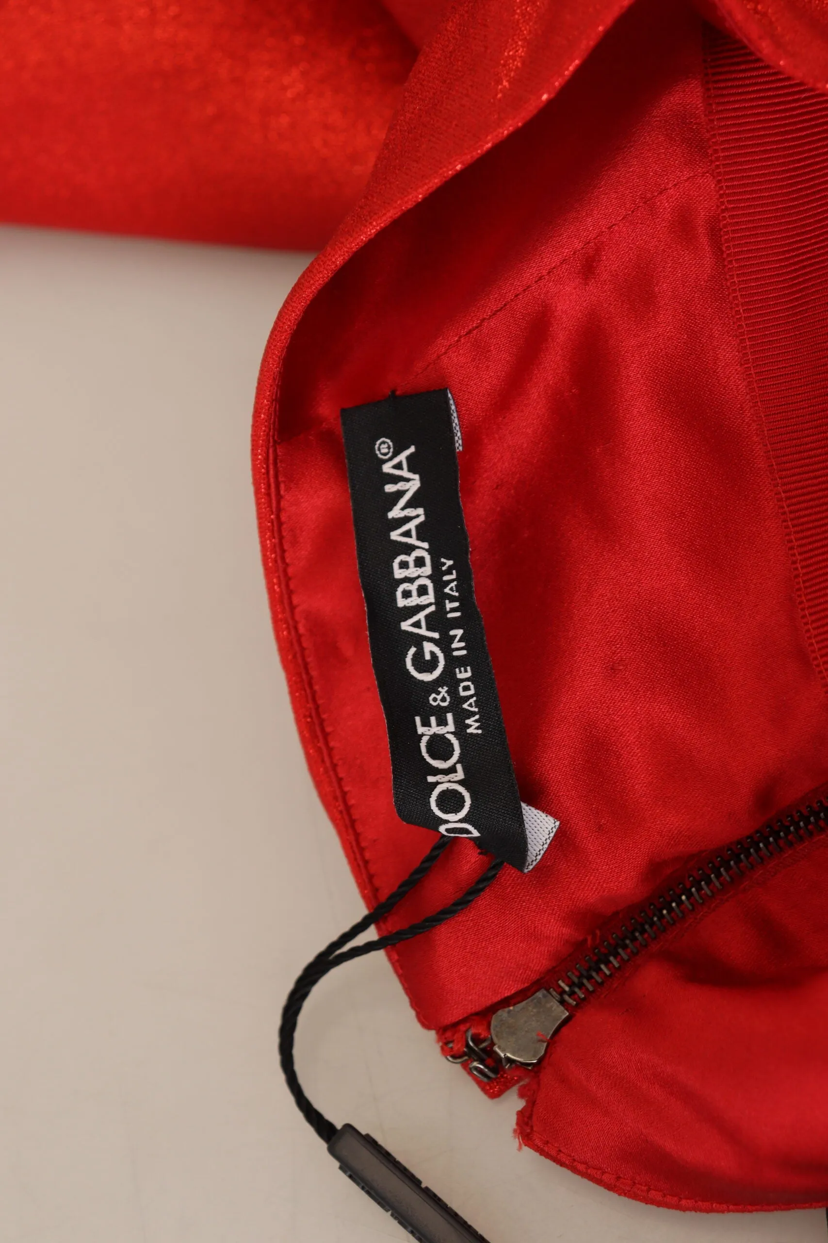 Metallic Red High Waist Polyester Mini Skirt sold by Lord & Taylor product image thumbnail 4