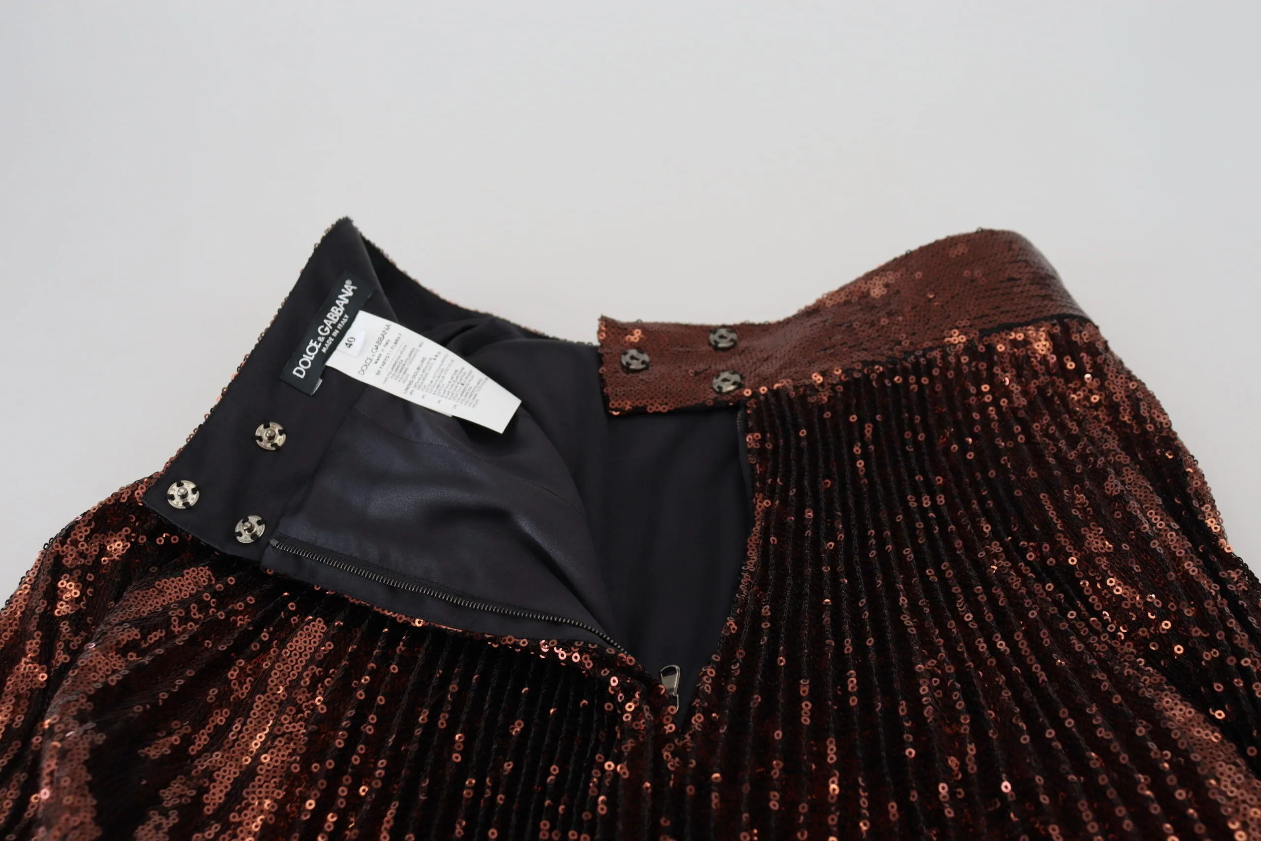 Bronze Sequined High Waist A-line Maxi Skirt sold by Lord & Taylor product image thumbnail 4
