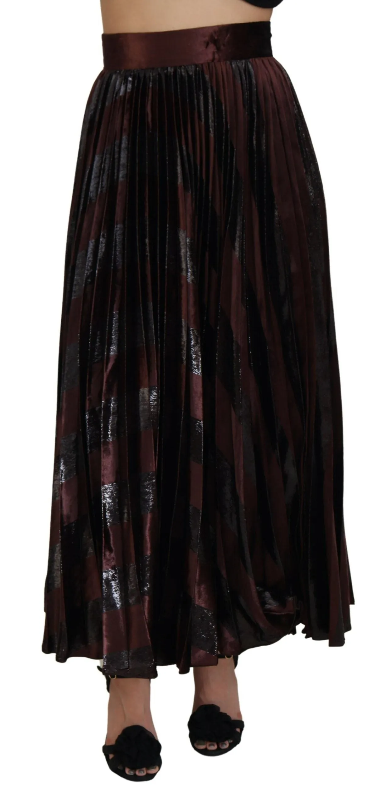 Brown Polyester High Waist A-line Maxi Skirt sold by Lord & Taylor