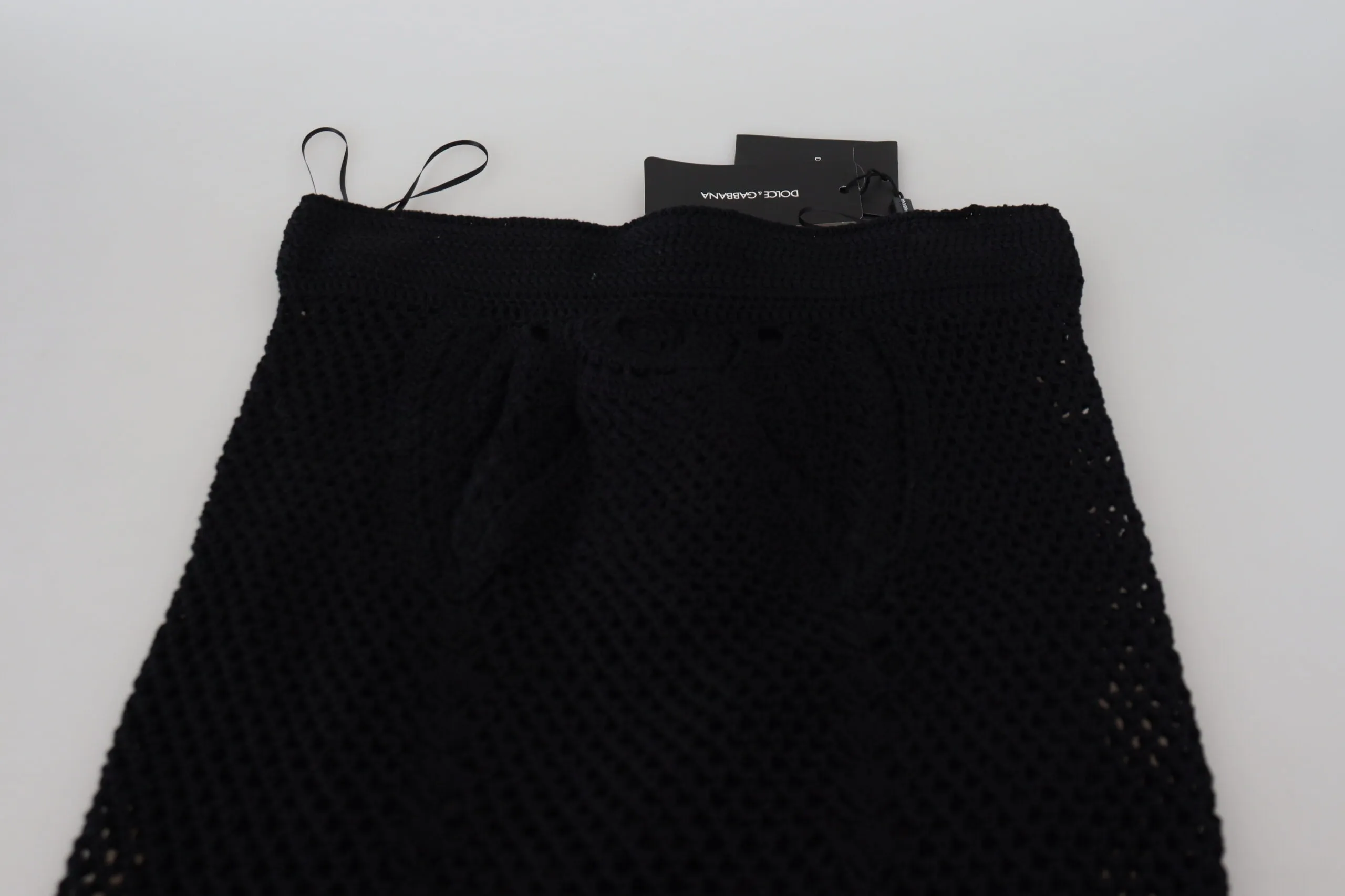 Black Knitted Cotton High Waist Mermaid Skirt sold by Lord & Taylor product image thumbnail 4