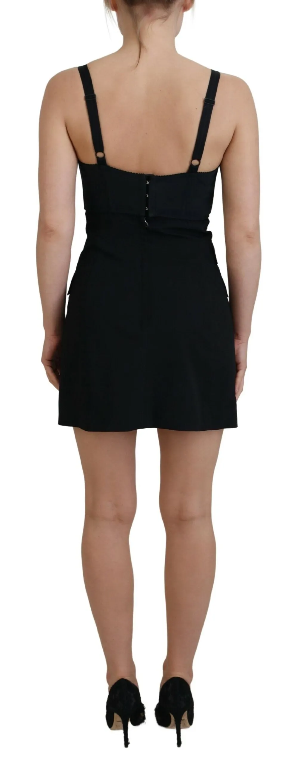 Black Fit Wool Stretch Sheath Mini Dress sold by Lord & Taylor product image thumbnail 3