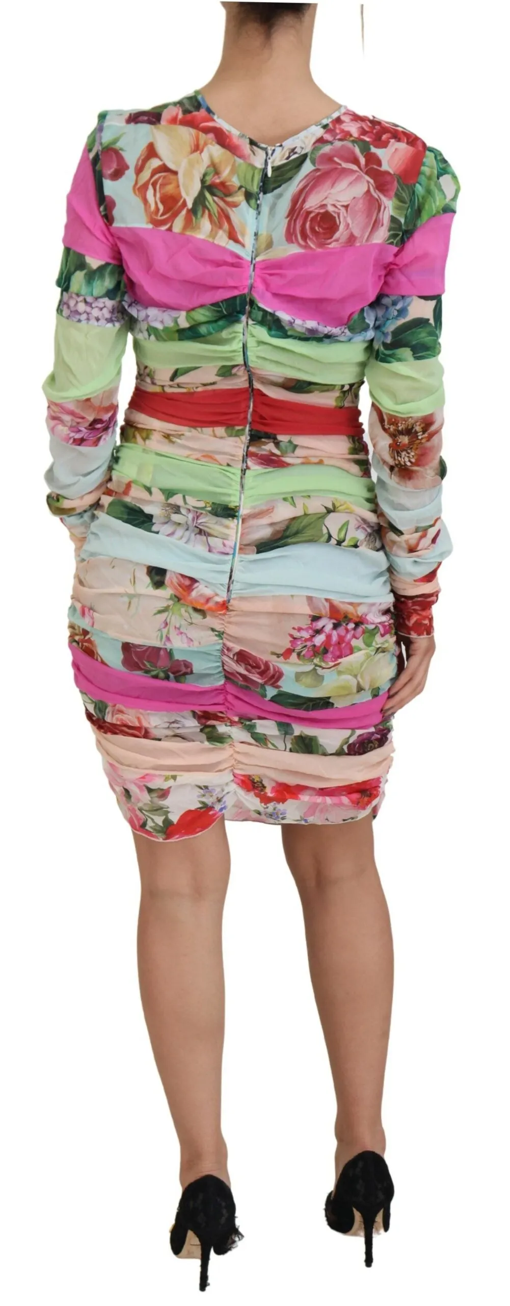 Multicolor Silk Floral Bodycon Sheath Dress sold by Lord & Taylor product image thumbnail 3