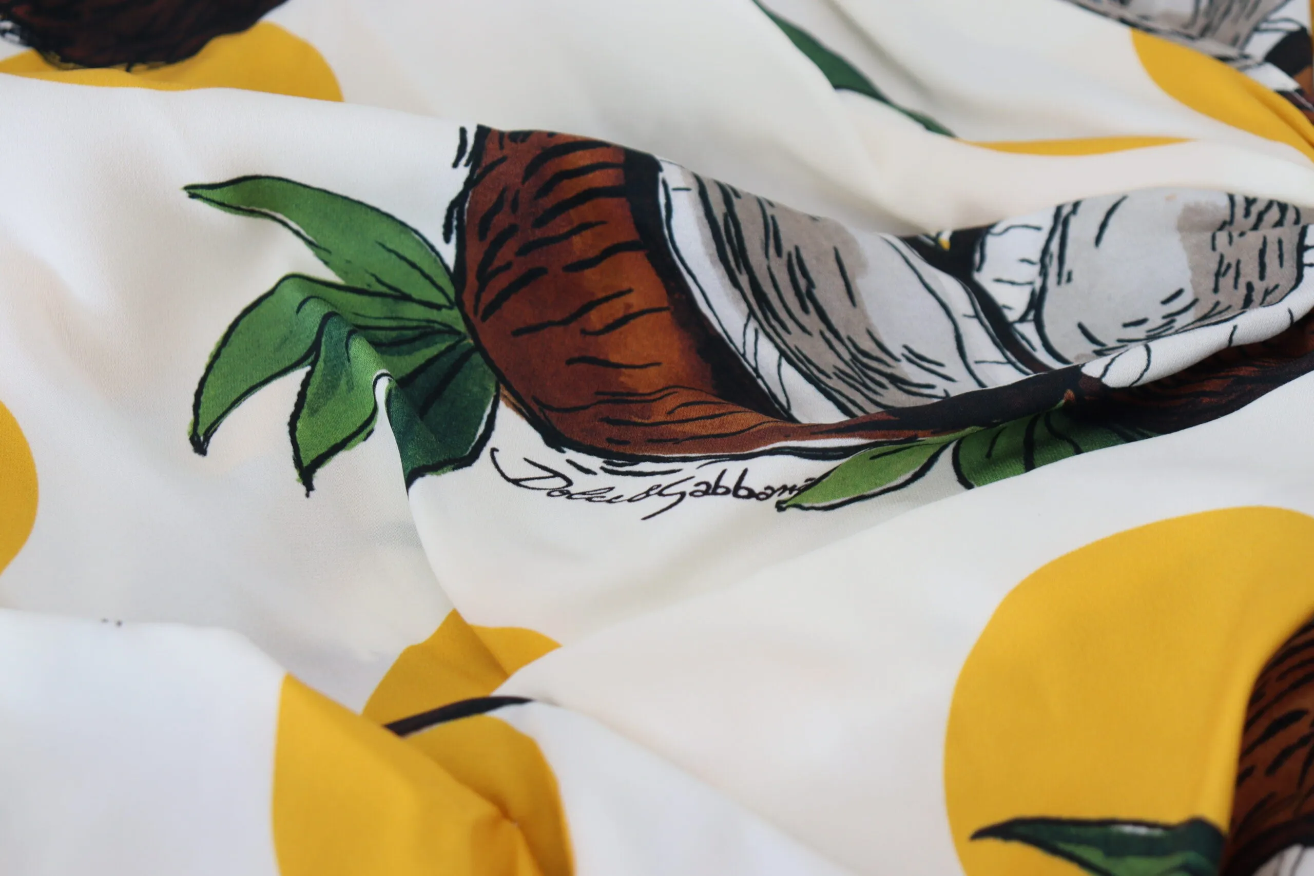 White Coconut Print Sheath Mini Silk Dress sold by Lord & Taylor product image thumbnail 5