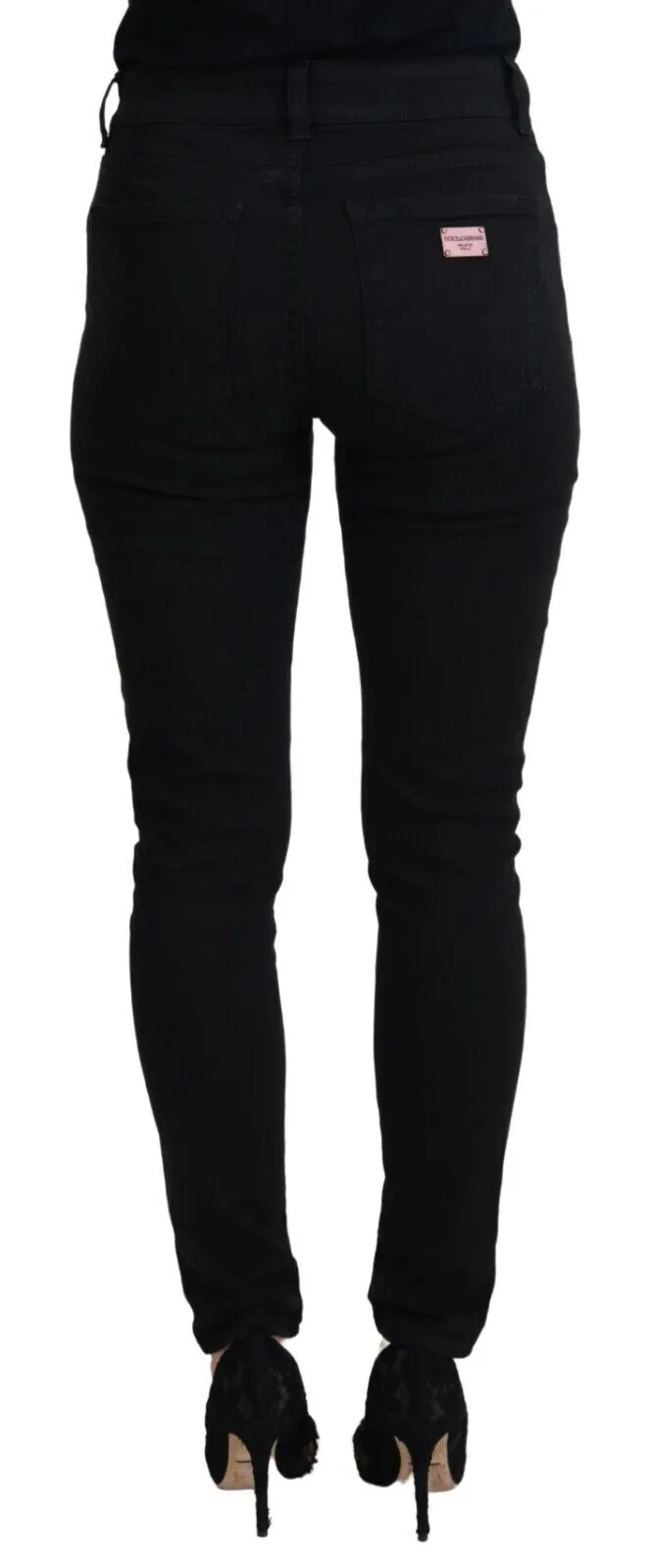 Black Cotton High Waist Casual Denim Jeans sold by Lord & Taylor product image thumbnail 3