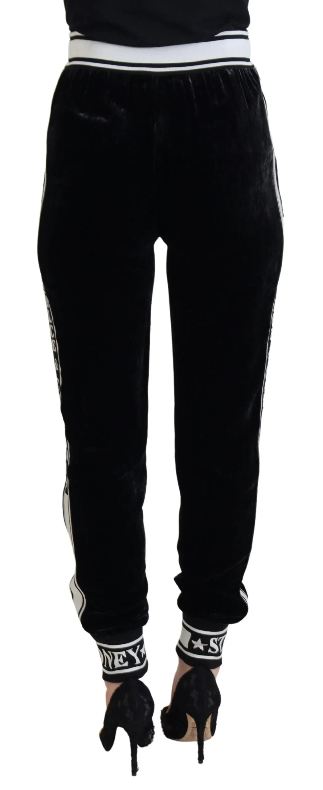 Black DG Logo Velvet Trouser Pants sold by Lord & Taylor product image thumbnail 3