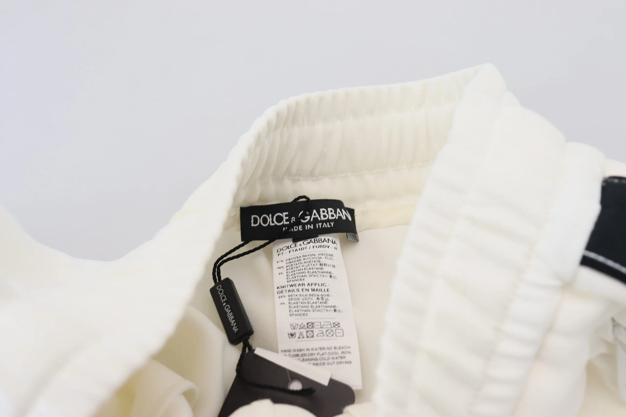 White DG Logo Sweatpants Pants sold by Lord & Taylor product image thumbnail 5