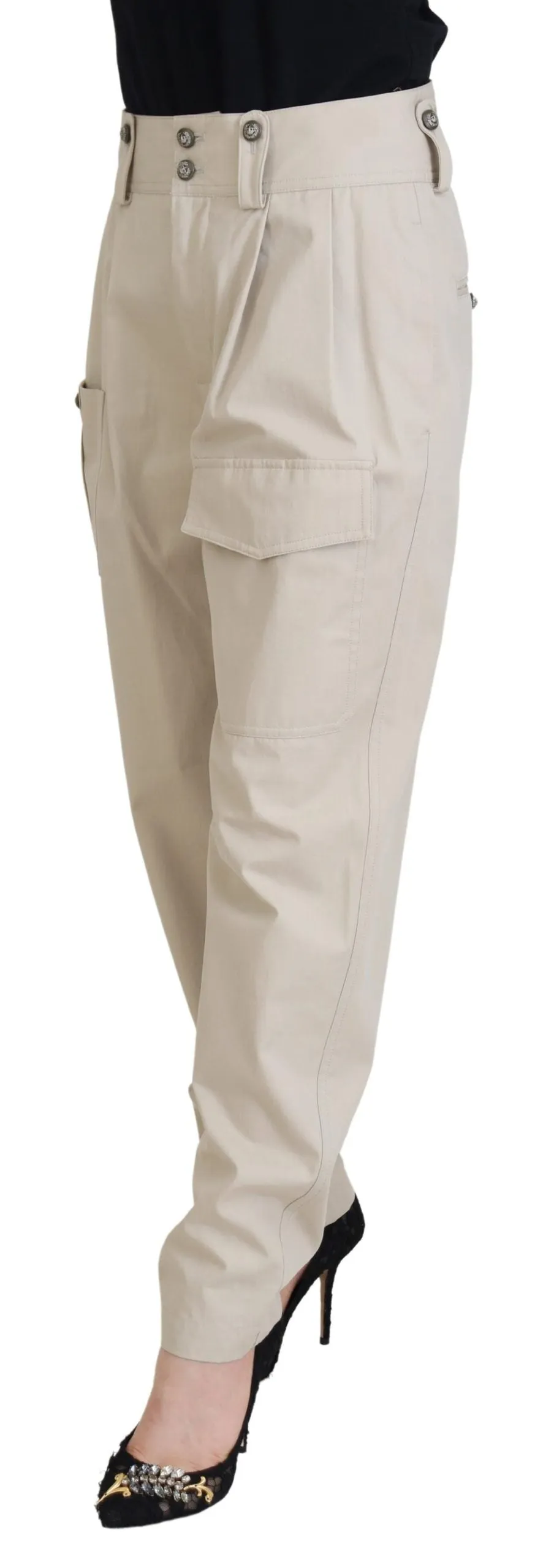 Beige Cotton Women Cargo Pants sold by Lord & Taylor product image thumbnail 2