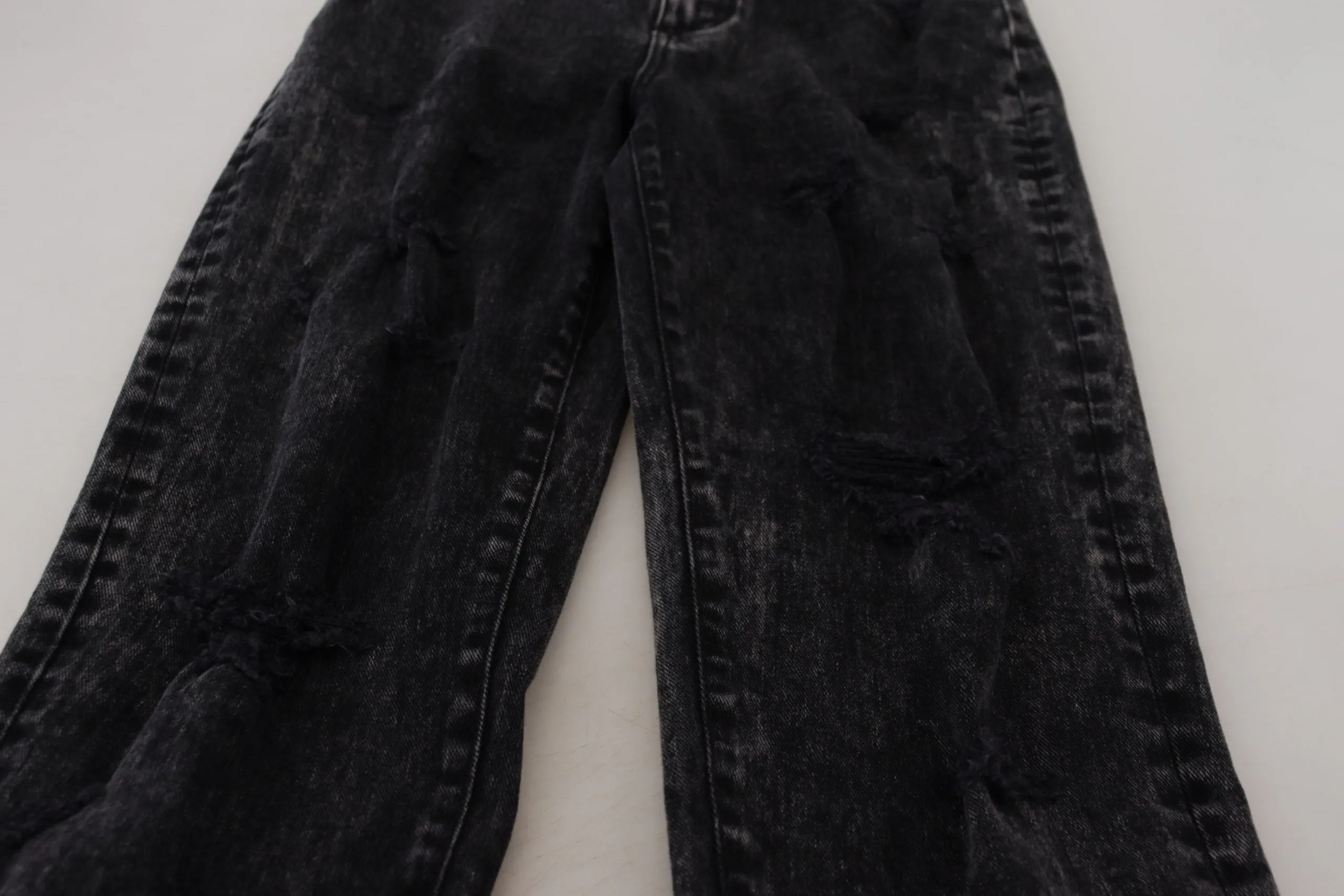 Black Washed Cotton High Waist Denim Jeans sold by Lord & Taylor product image thumbnail 5