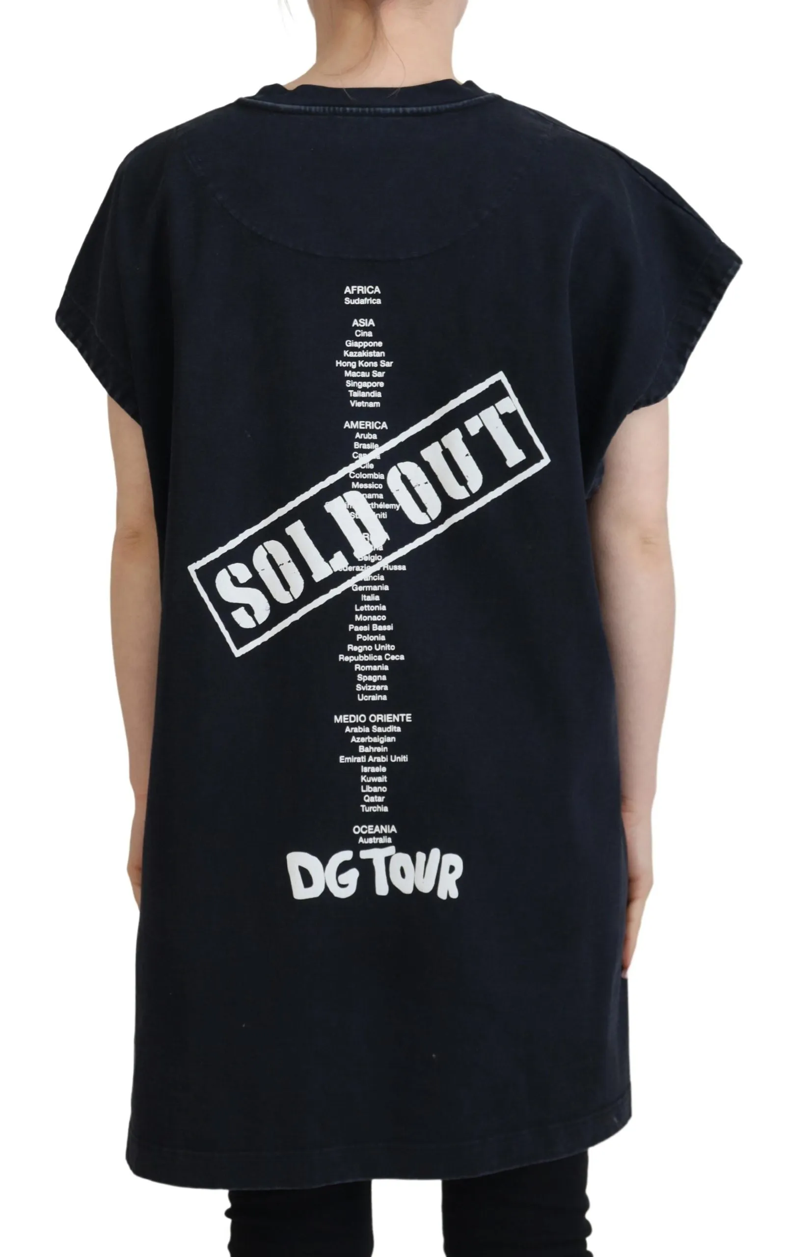 Black D&G Fashion Round Neck Cotton T-shirt sold by Lord & Taylor product image thumbnail 3