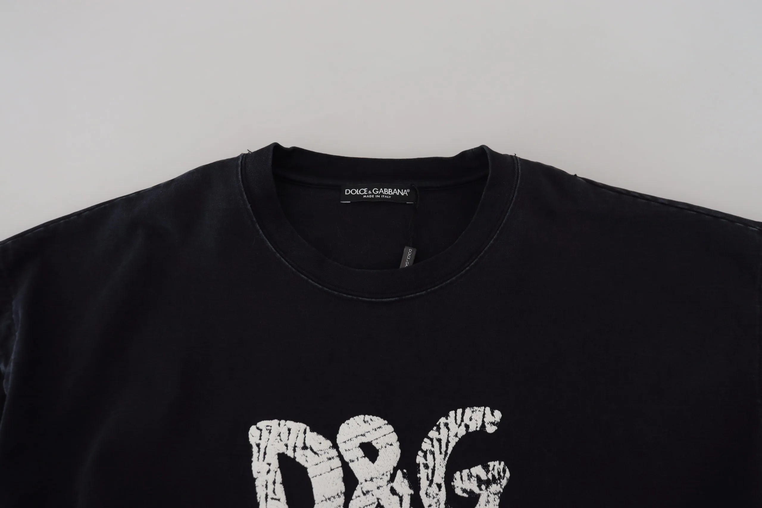 Black D&G Fashion Round Neck Cotton T-shirt sold by Lord & Taylor product image thumbnail 5
