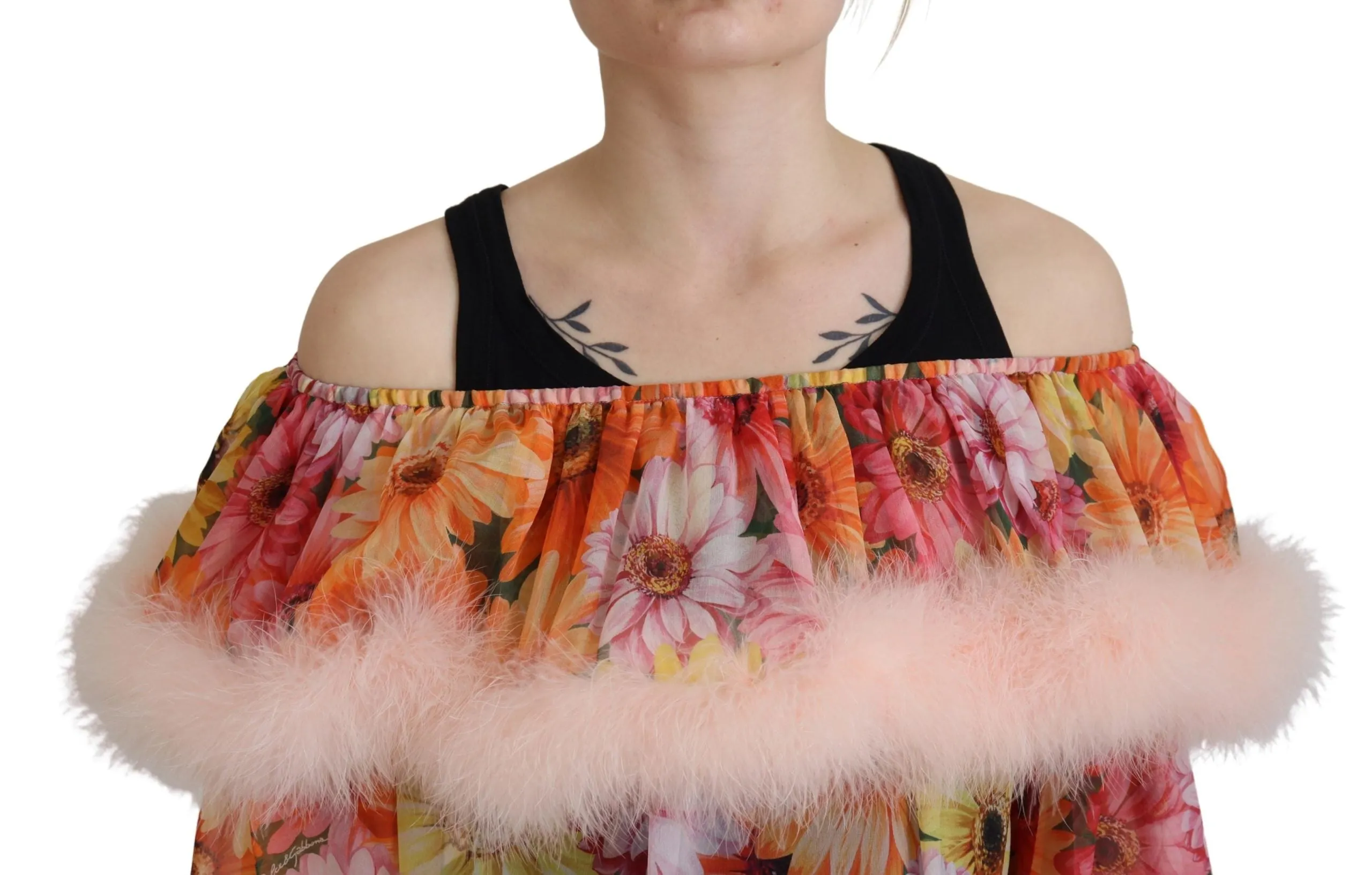 Multicolor Floral Fur Shearling Blouse Top sold by Lord & Taylor product image thumbnail 4