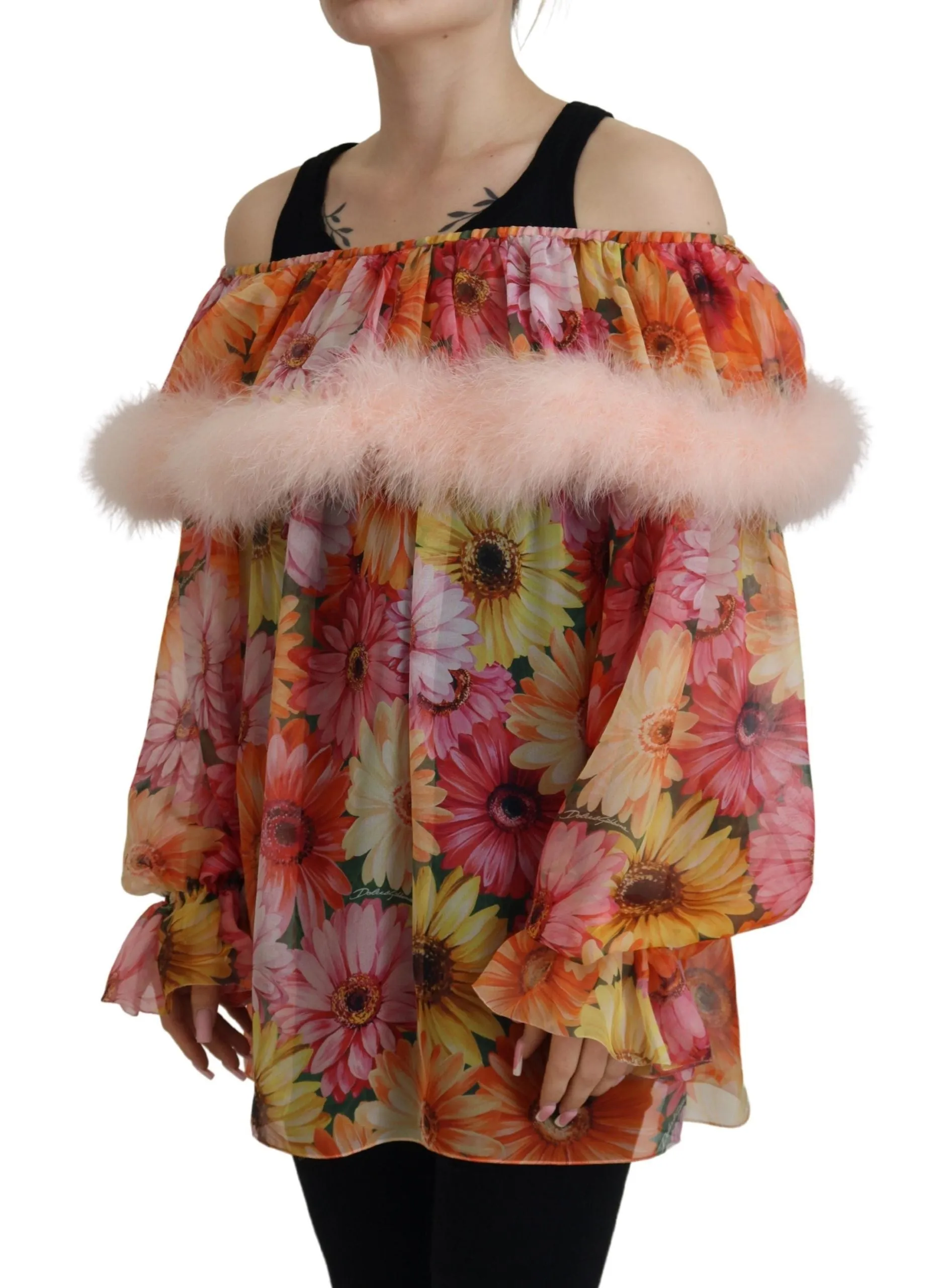 Multicolor Floral Fur Shearling Blouse Top sold by Lord & Taylor product image thumbnail 2
