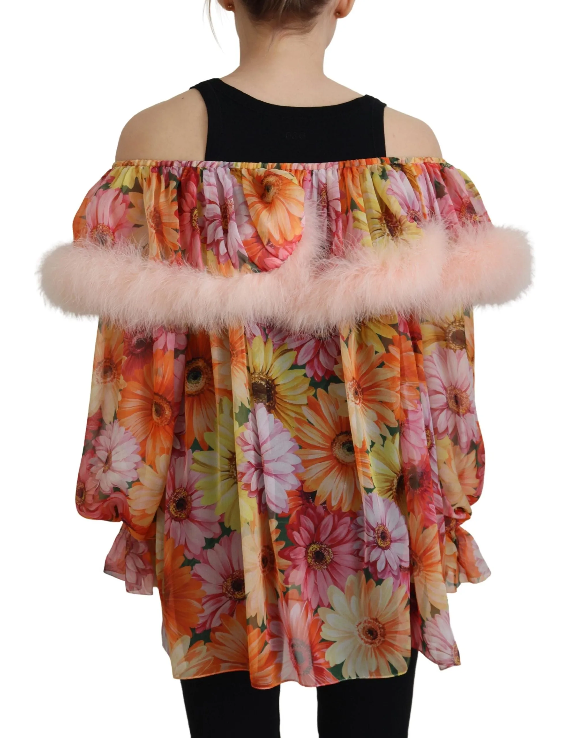Multicolor Floral Fur Shearling Blouse Top sold by Lord & Taylor product image thumbnail 3