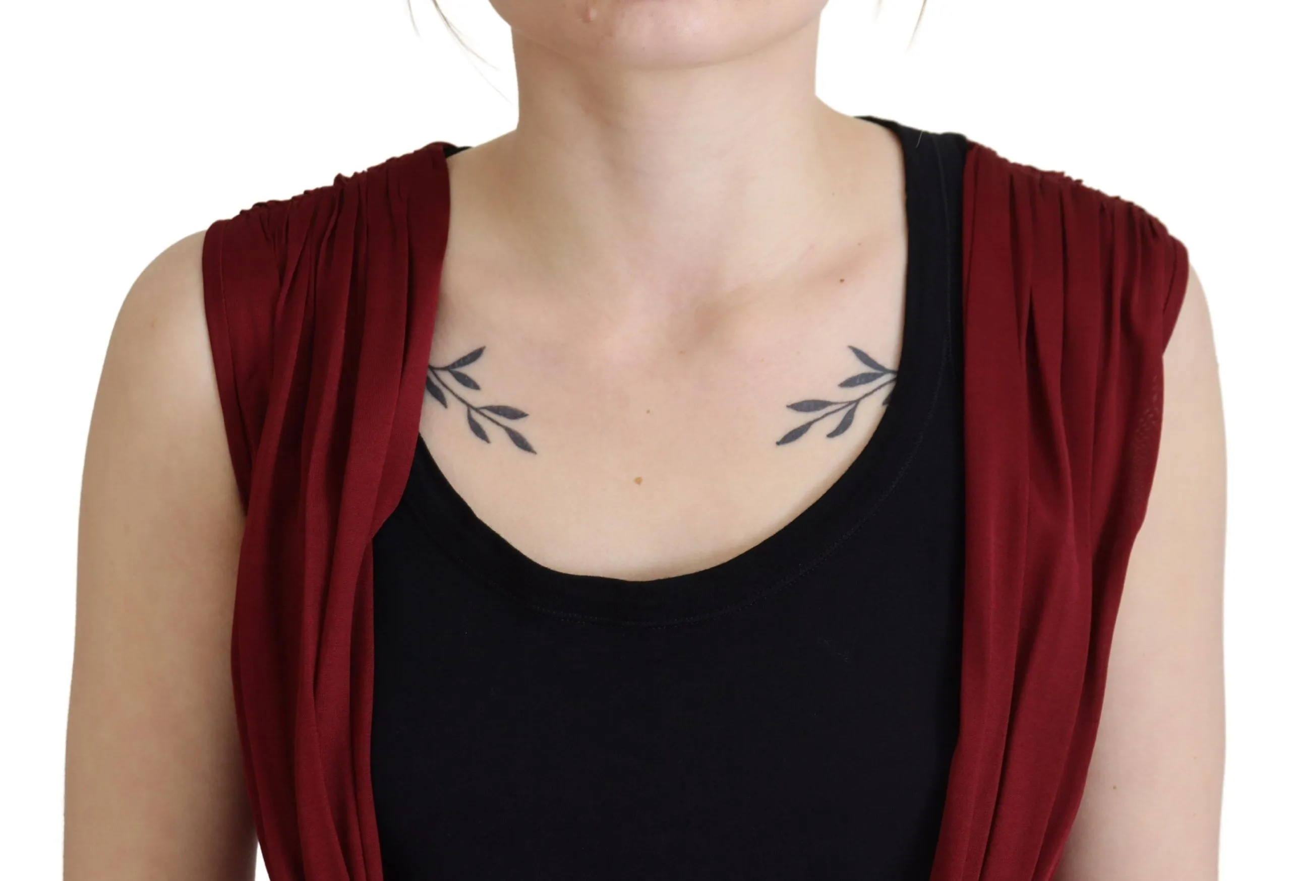 Bordeaux Silk Stretch Top Vest Blouse sold by Lord & Taylor product image thumbnail 3