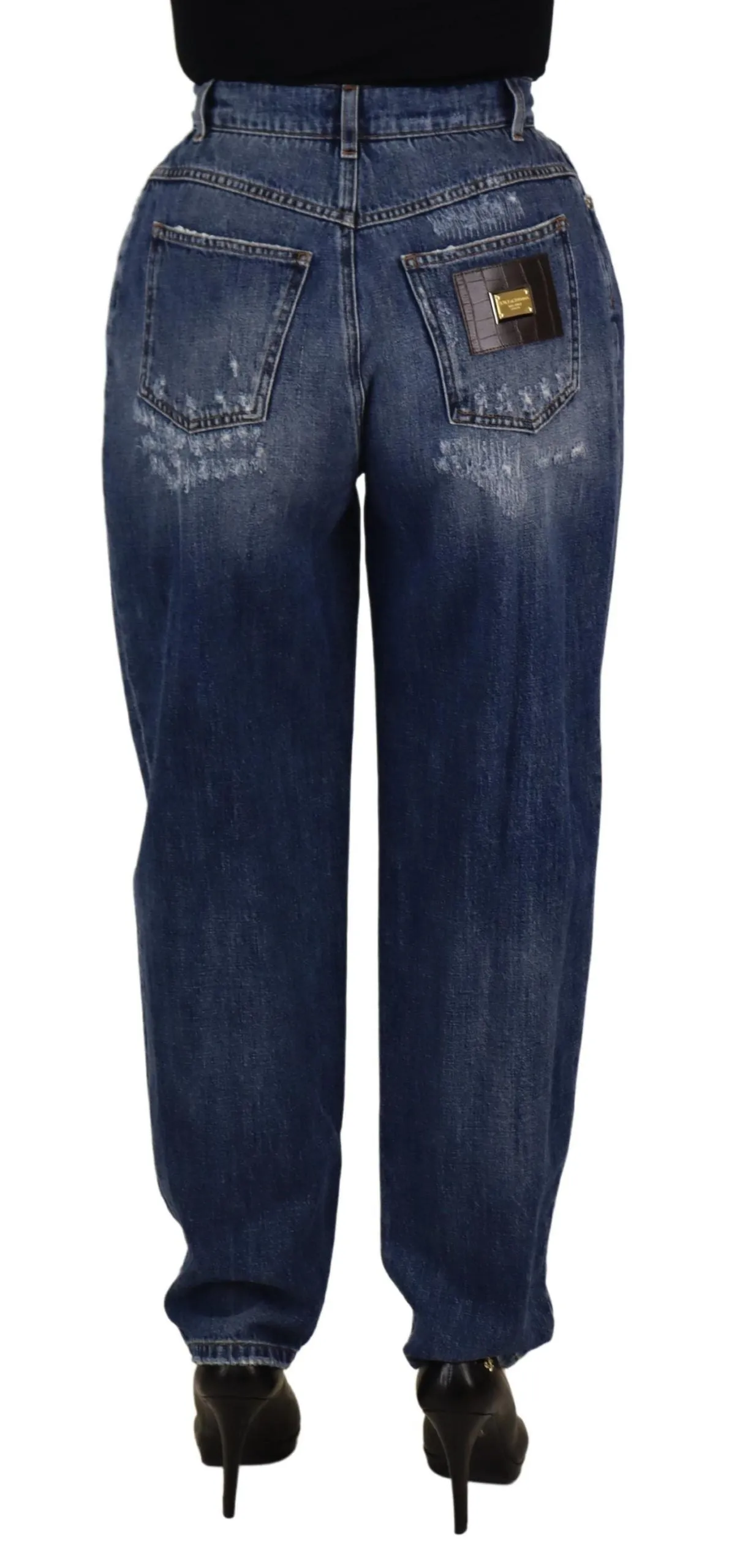 Blue Washed High Waist Loose Fit Pants sold by Lord & Taylor product image thumbnail 2