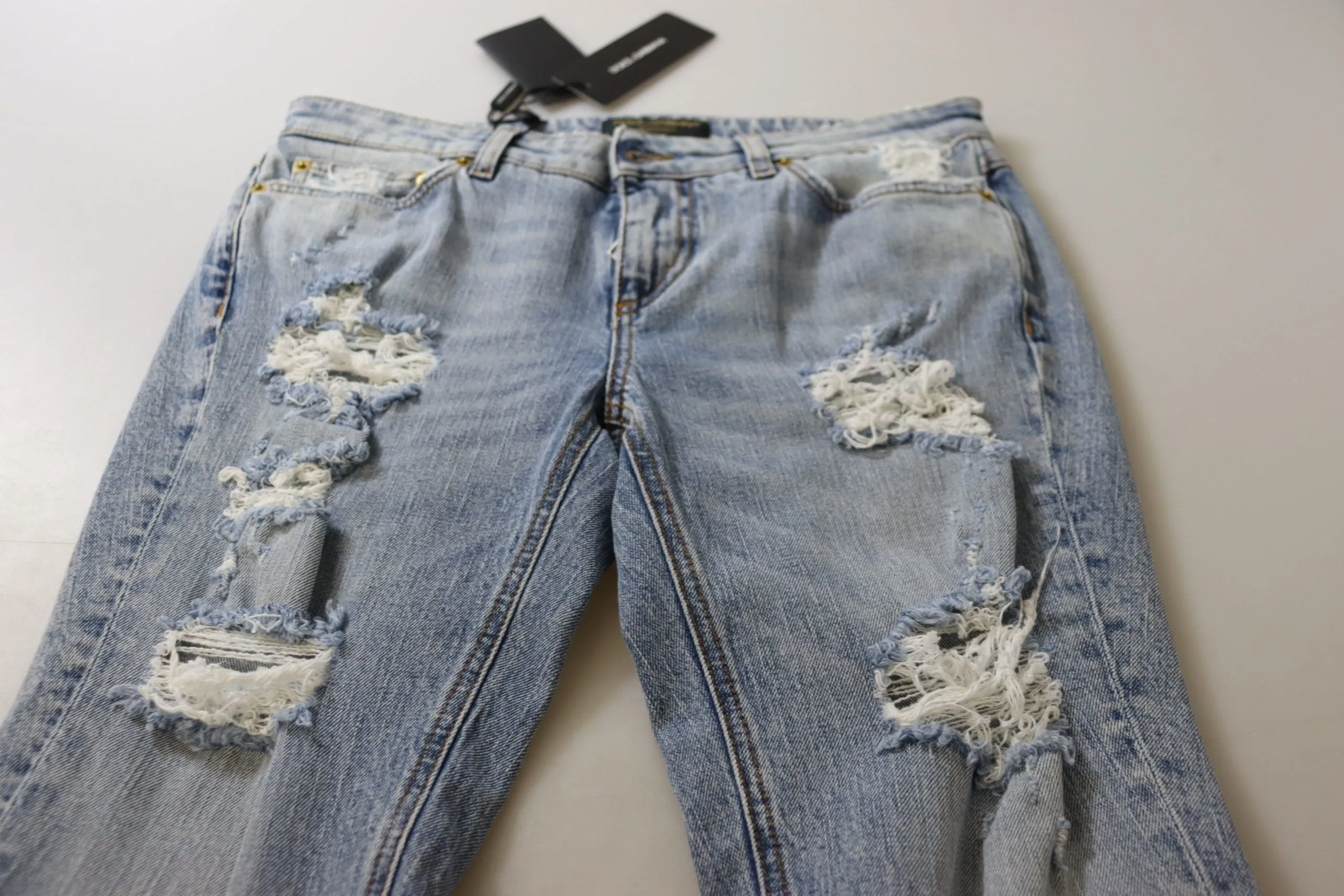 Blue Cotton Stretch Skinny Low Waist Denim Jeans sold by Lord & Taylor product image thumbnail 5