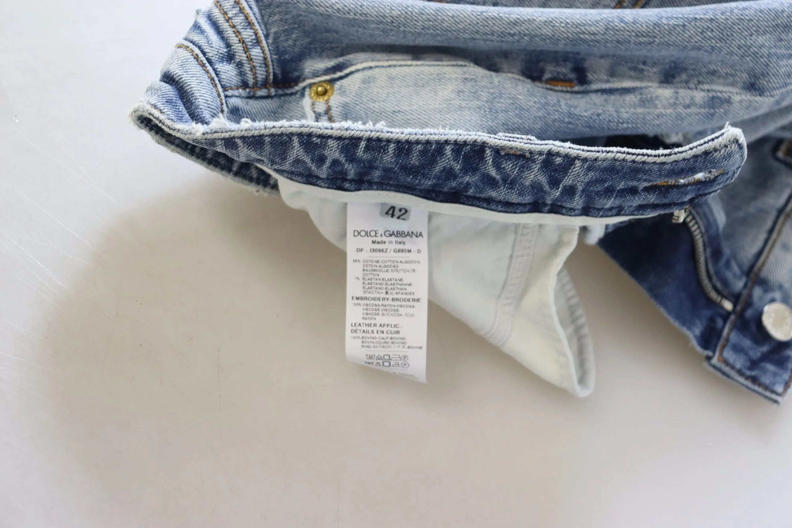 Blue Cotton Stretch Skinny Low Waist Denim Jeans sold by Lord & Taylor product image thumbnail 4