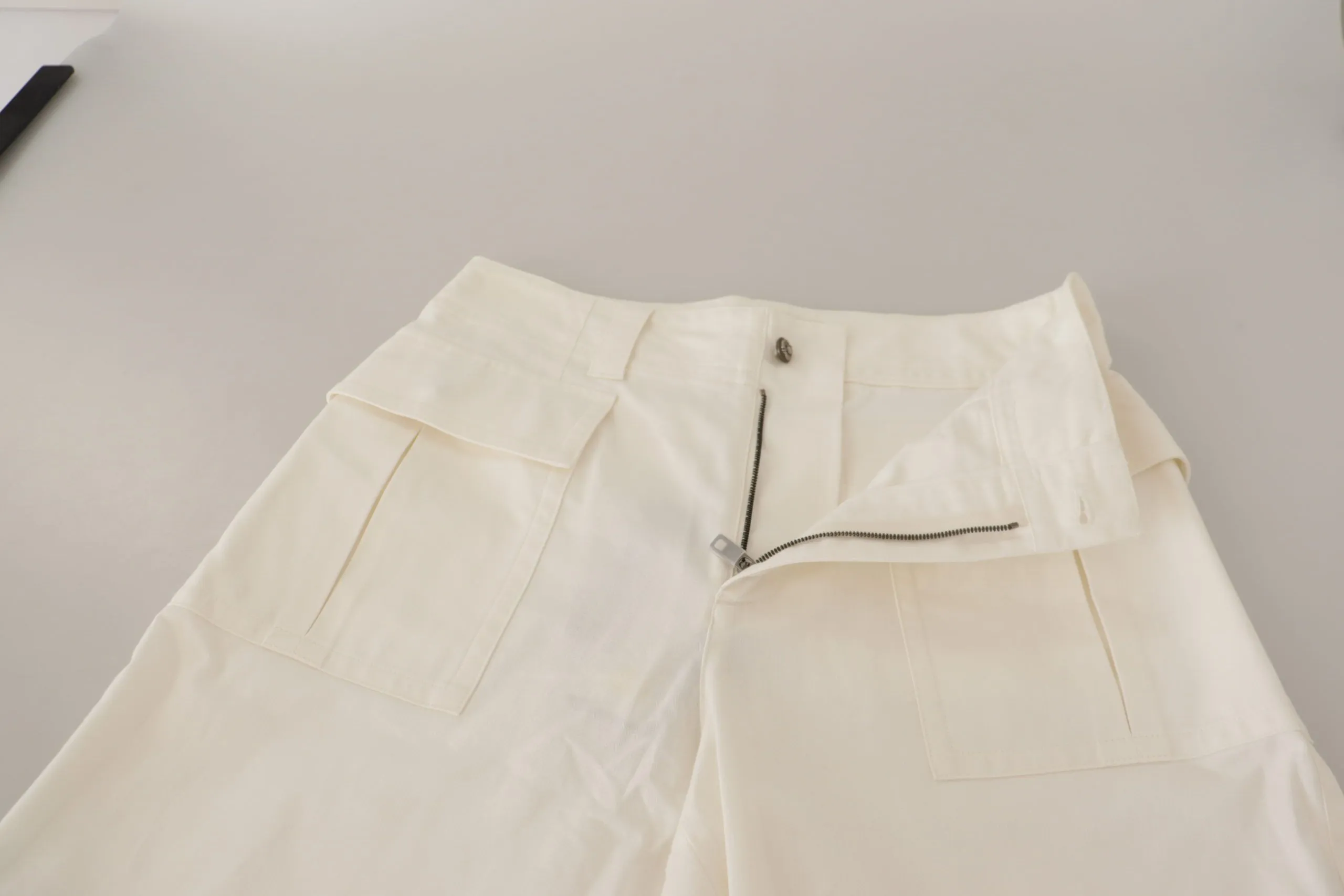 White High Waist Tapered Women Cotton Pants sold by Lord & Taylor product image thumbnail 4