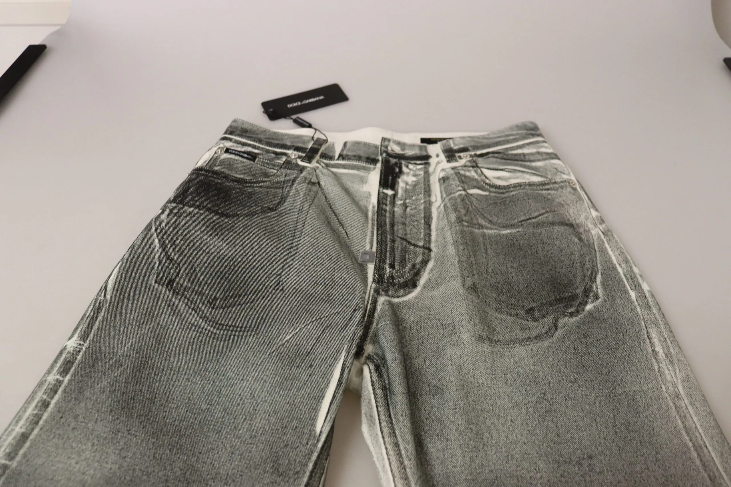 Grey Washed High Waist Denim Pants Cotton Jeans sold by Lord & Taylor product image thumbnail 5
