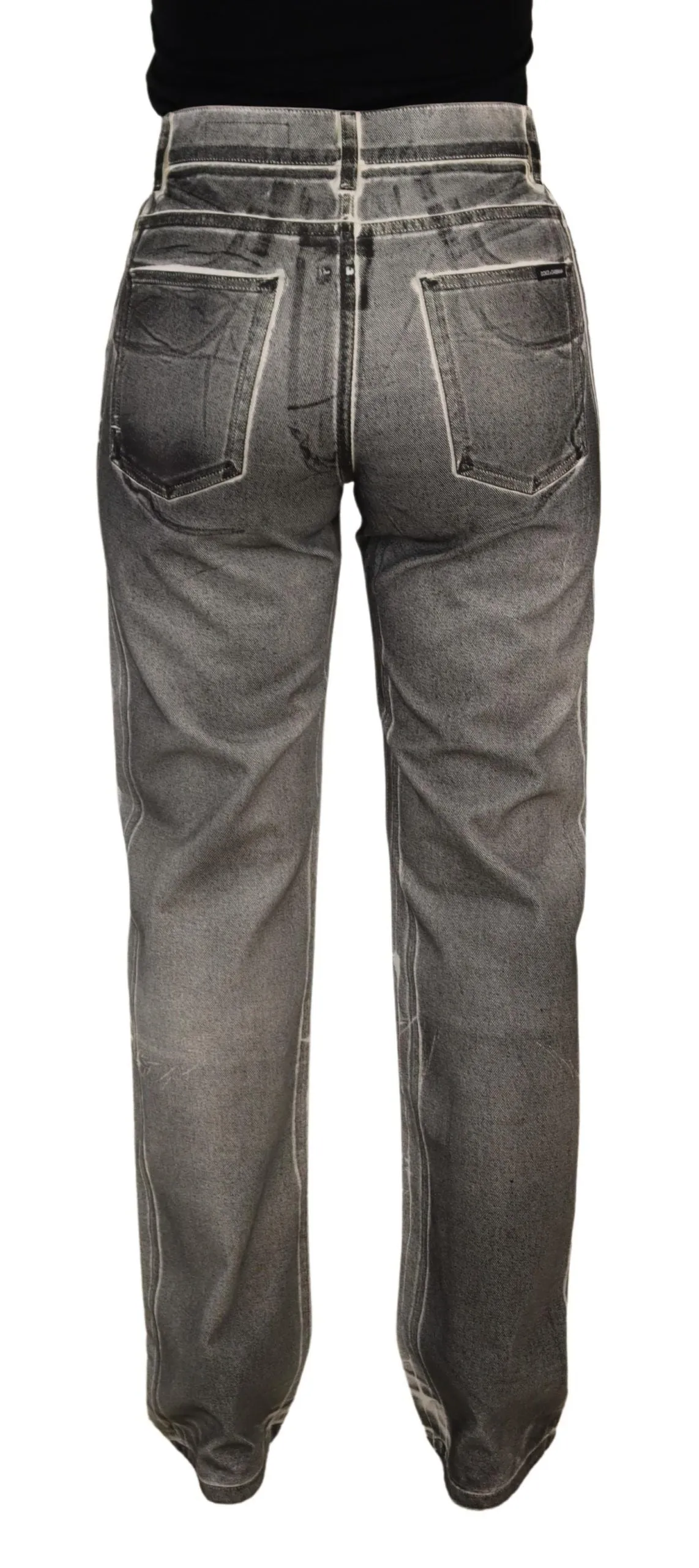 Grey Washed High Waist Denim Pants Cotton Jeans sold by Lord & Taylor product image thumbnail 3