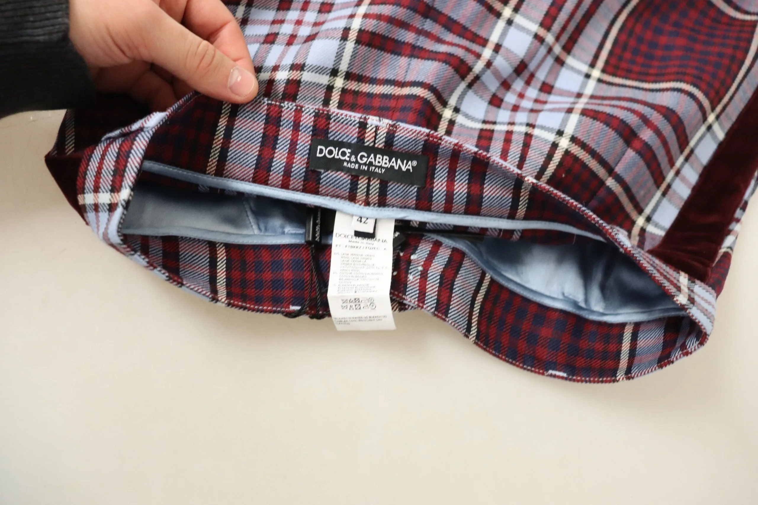 Gray Checked High Waist Cropped Trouser Pants sold by Lord & Taylor product image thumbnail 4