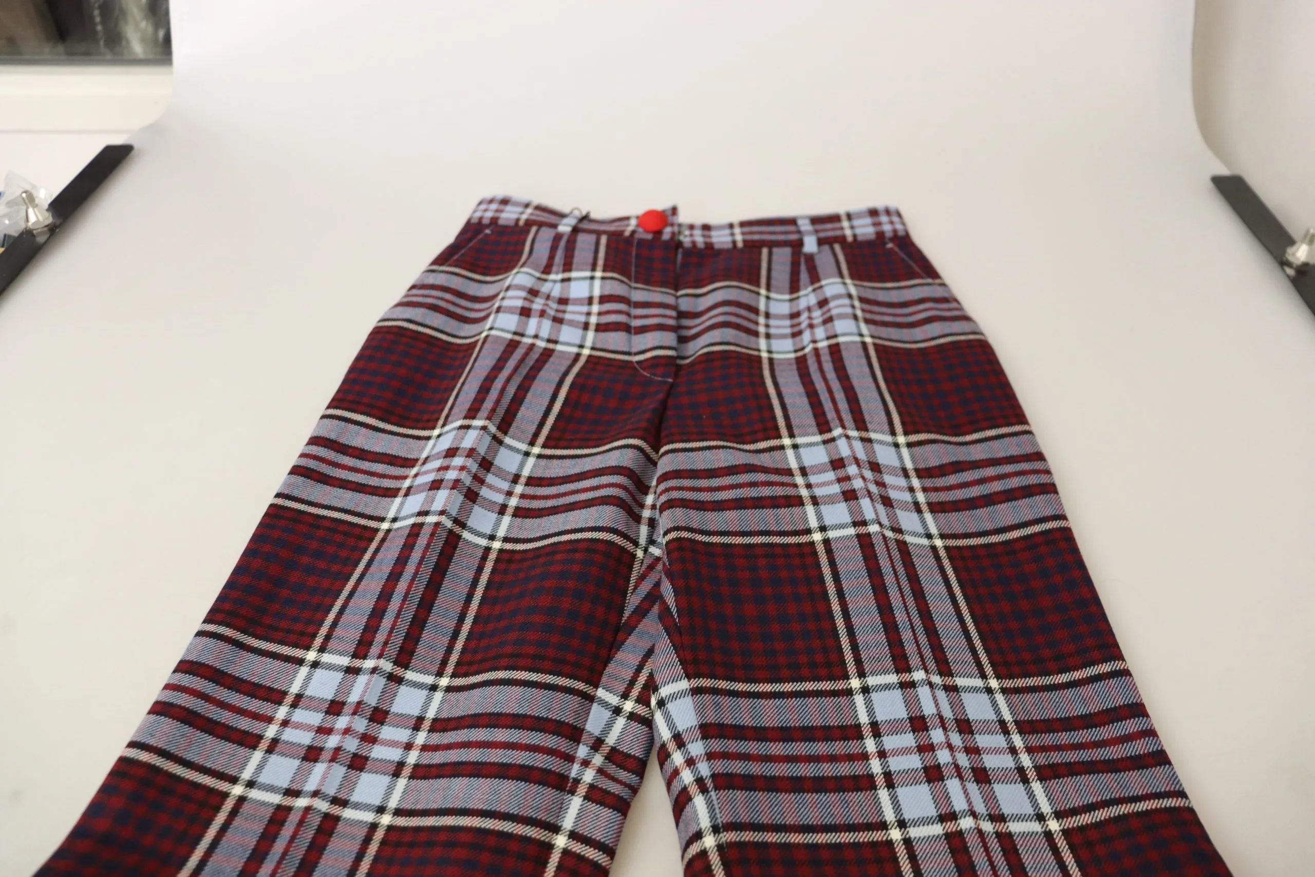 Gray Checked High Waist Cropped Trouser Pants sold by Lord & Taylor product image thumbnail 5