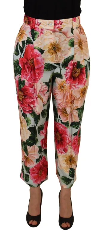 Multicolor Flora Printed High Waist Cropped Trouser Pants sold by Lord & Taylor
