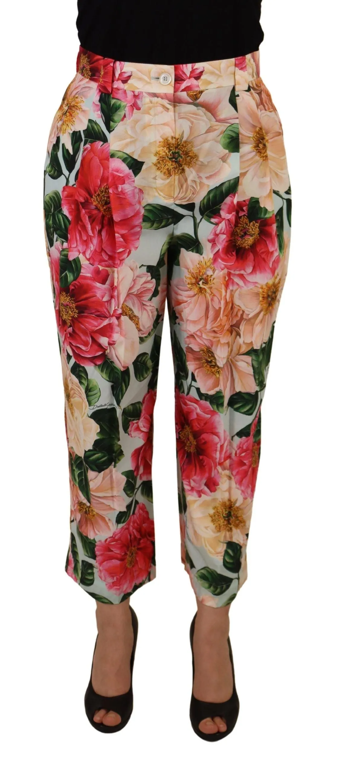 Multicolor Flora Printed High Waist Cropped Trouser Pants sold by Lord & Taylor