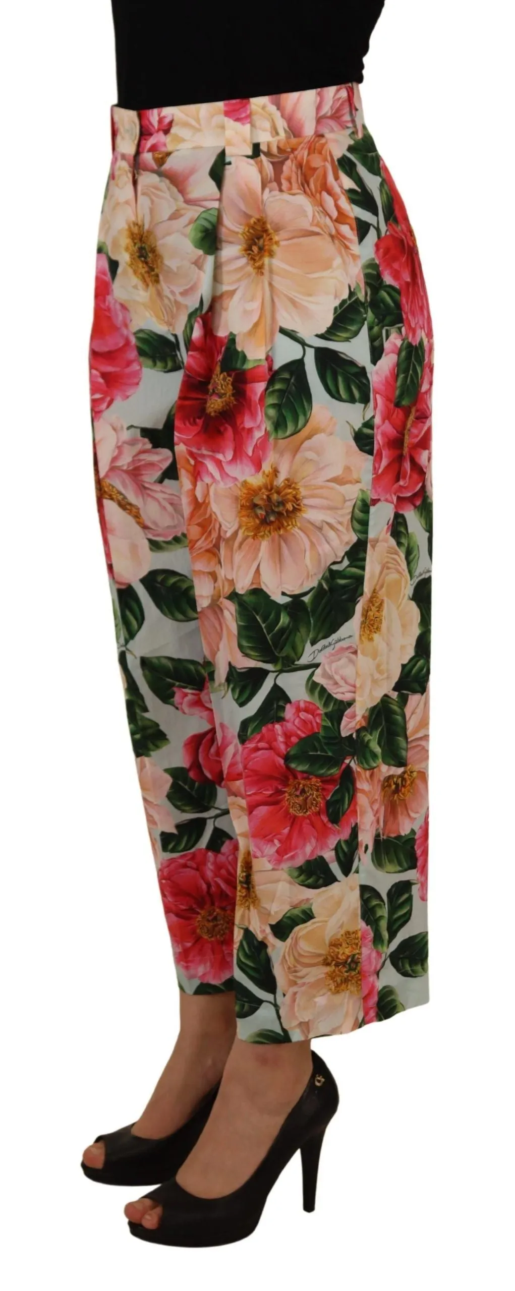 Multicolor Flora Printed High Waist Cropped Trouser Pants sold by Lord & Taylor product image thumbnail 2