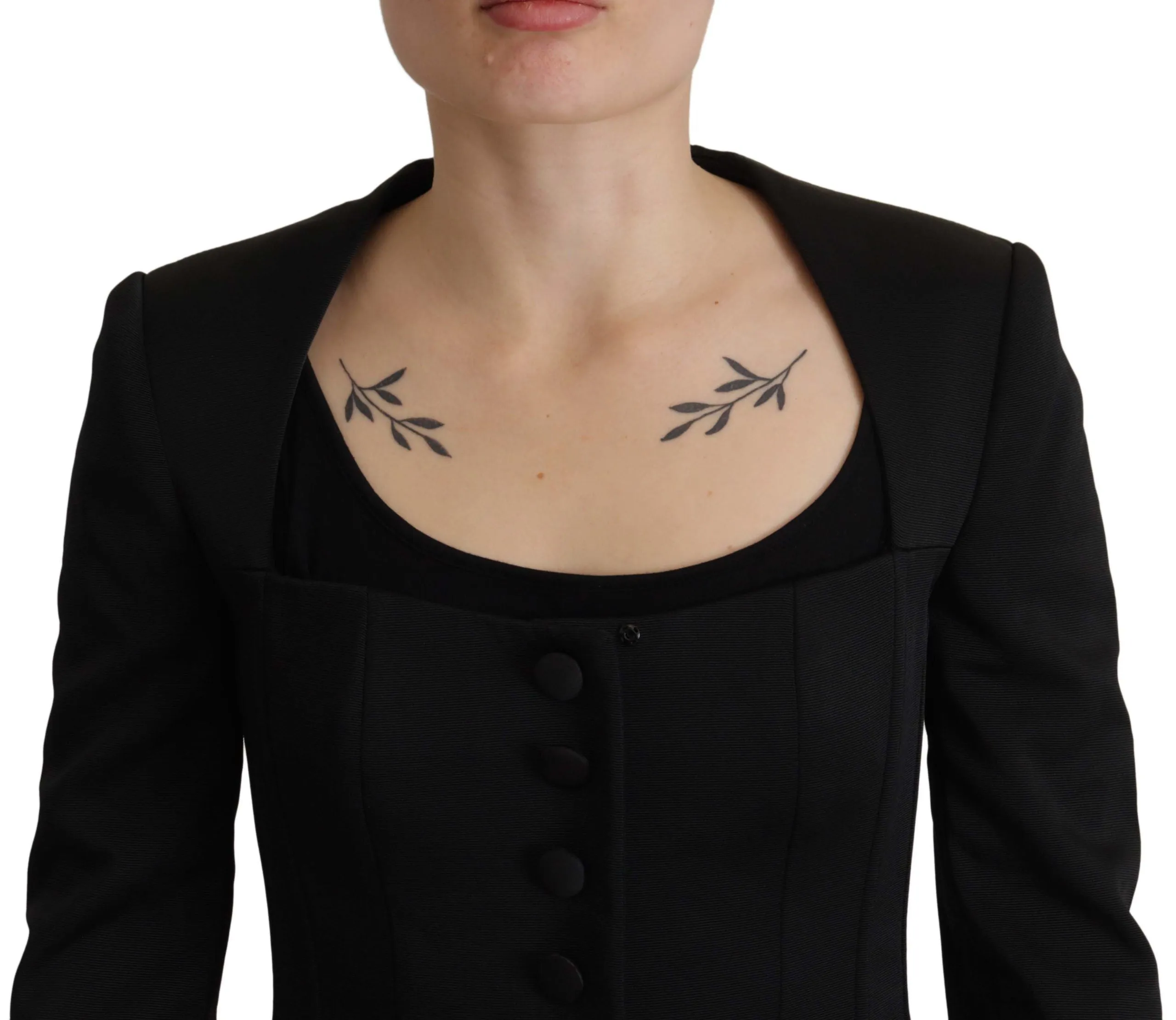 Black Slim Fit Long Sleeves Snap Jacket sold by Lord & Taylor product image thumbnail 3