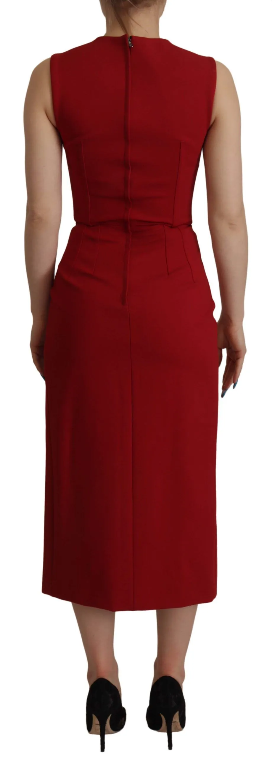 Red Sweetheart Neck Bodycon Midi Dress sold by Lord & Taylor product image thumbnail 2