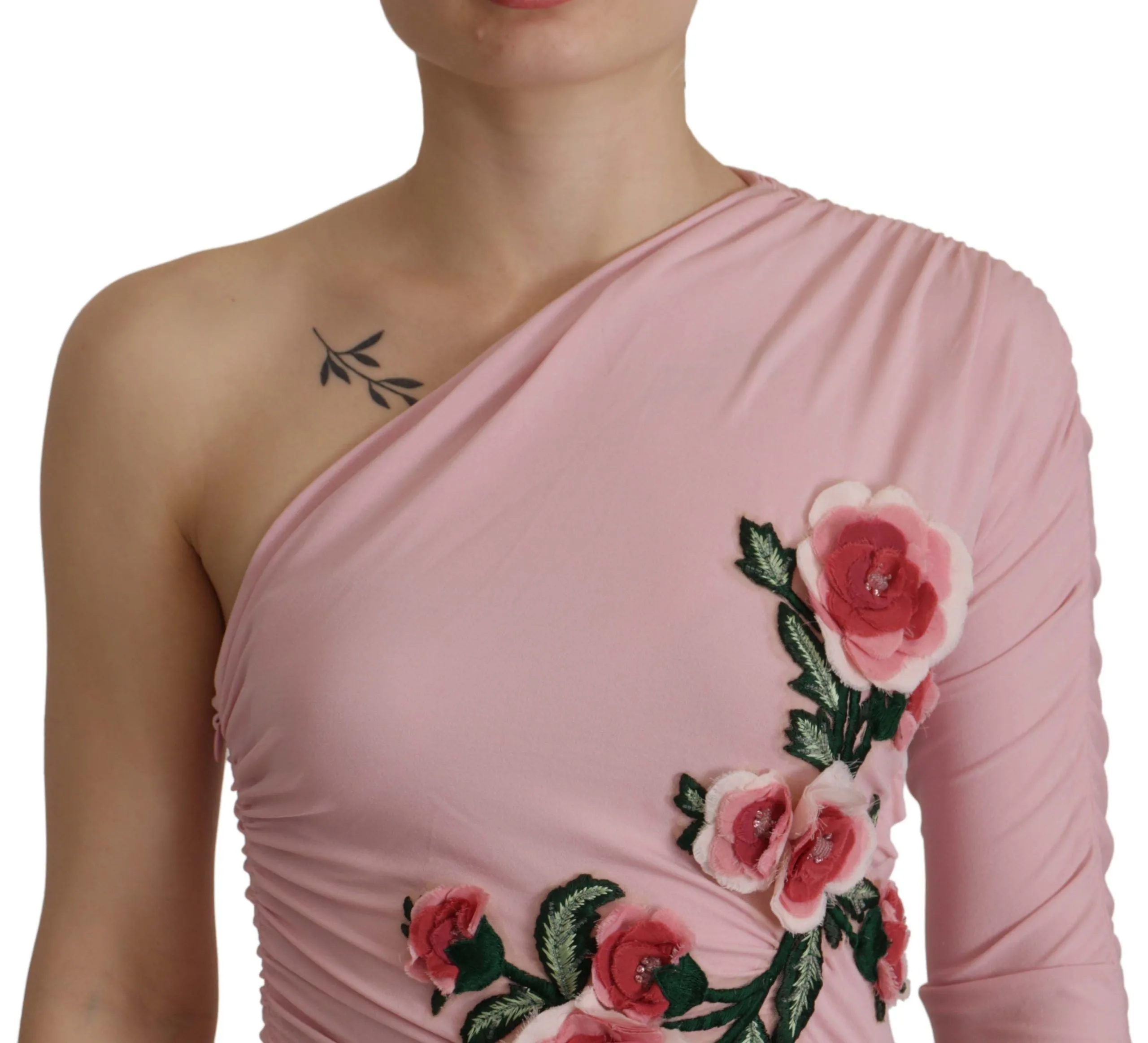 Pink Flower Embellished One Shoulder Dress sold by Lord & Taylor product image thumbnail 4