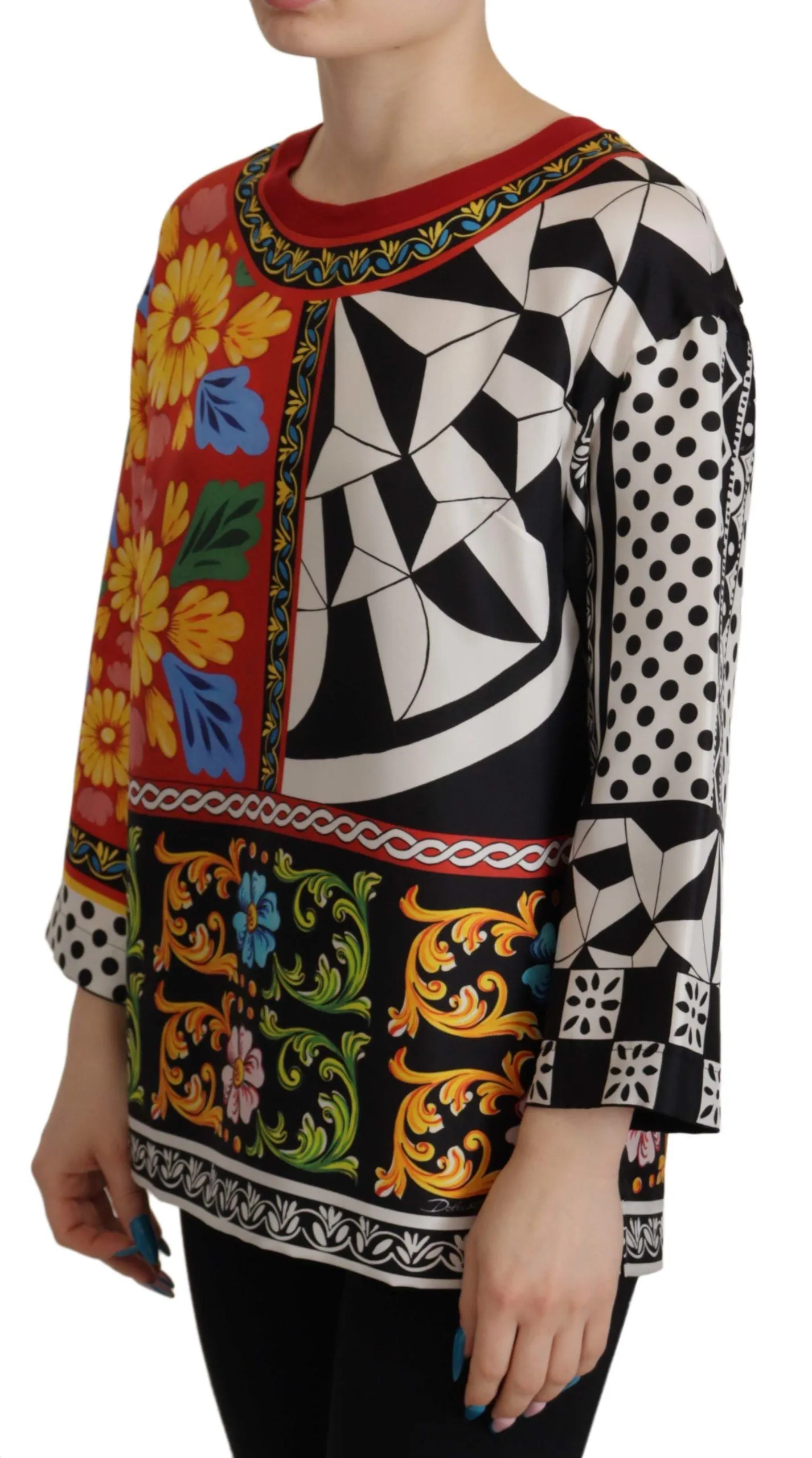 Multicolor Printed Baroque Loose Long Sleeve sold by Lord & Taylor product image thumbnail 2