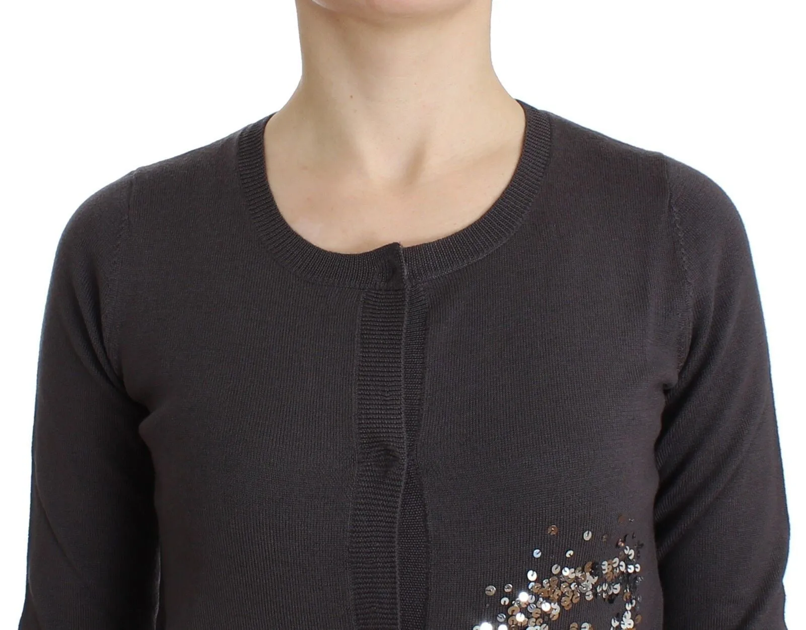 Purple Wool Sequined Cardigan Knit Sweater sold by Lord & Taylor product image thumbnail 5