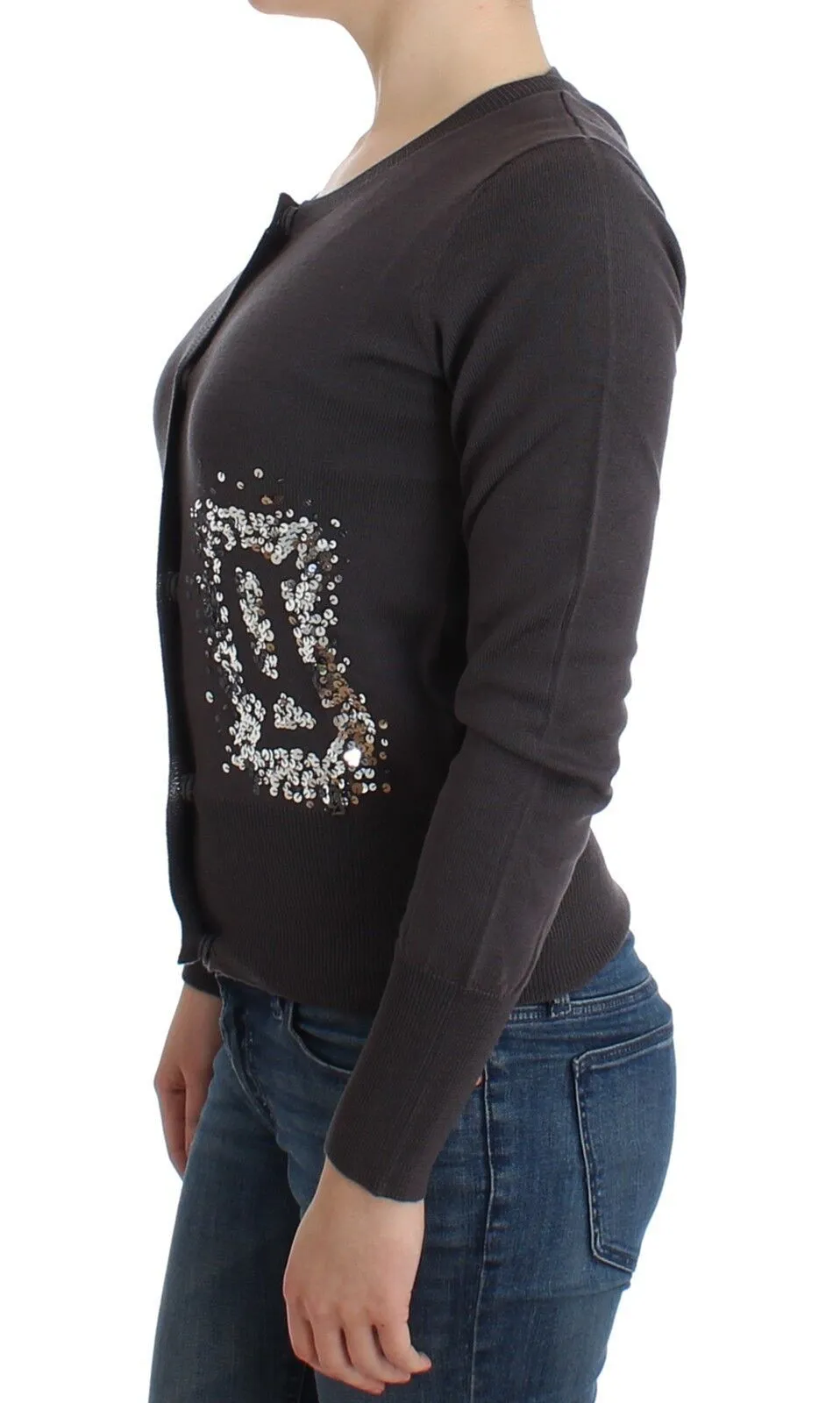 Purple Wool Sequined Cardigan Knit Sweater sold by Lord & Taylor product image thumbnail 2