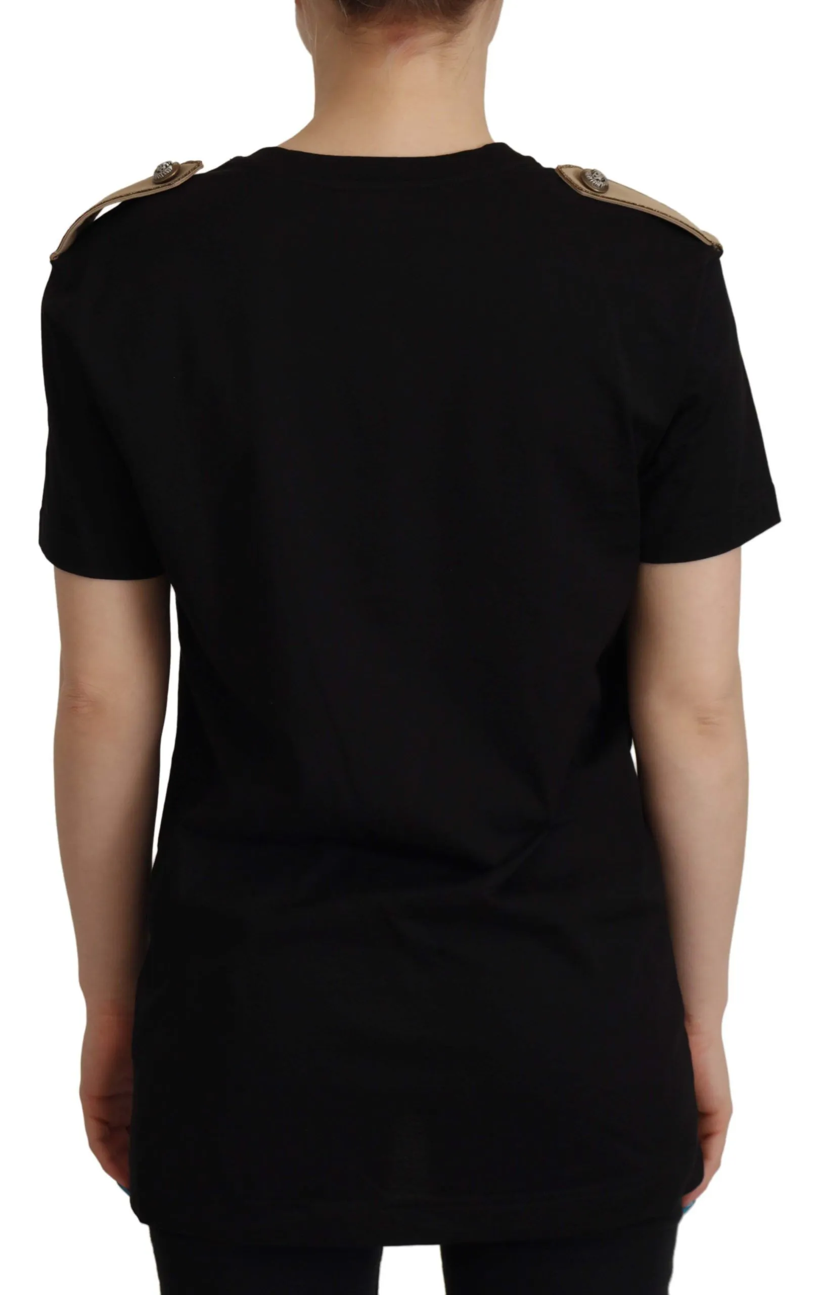 Black Logo Motive Crewneck Cotton T-shirt sold by Lord & Taylor product image thumbnail 2