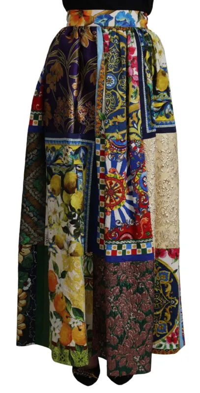 Multicolor Patchwork Sicily Long Maxi Skirt sold by Lord & Taylor