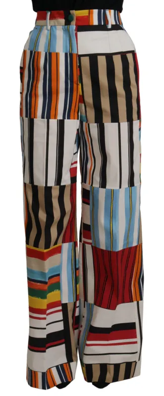 Multicolor Striped High Waist Cotton Pants sold by Lord & Taylor