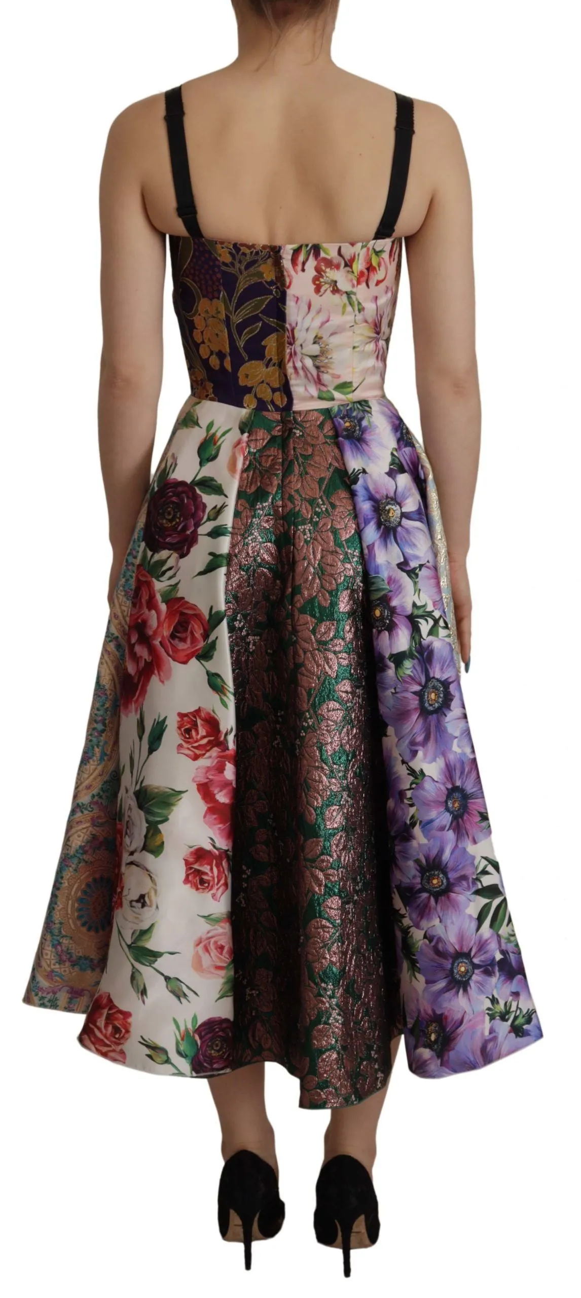 Dress Midi Patchwork Floral Jaquard Silk sold by Lord & Taylor product image thumbnail 2