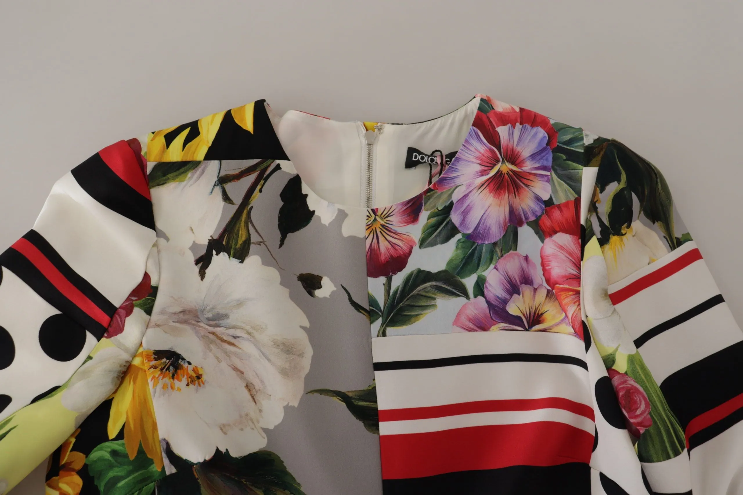 Multicolor Charmeuse Floral Sheath Jaquard Pachwork Dress sold by Lord & Taylor product image thumbnail 5