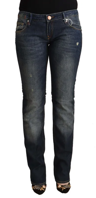 Blue Washed Cotton Low Waist Skinny Denim Jeans sold by Lord & Taylor