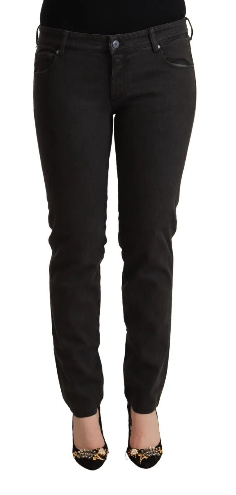 Black Low Waist Skinny Denim Cotton Jeans sold by Lord & Taylor