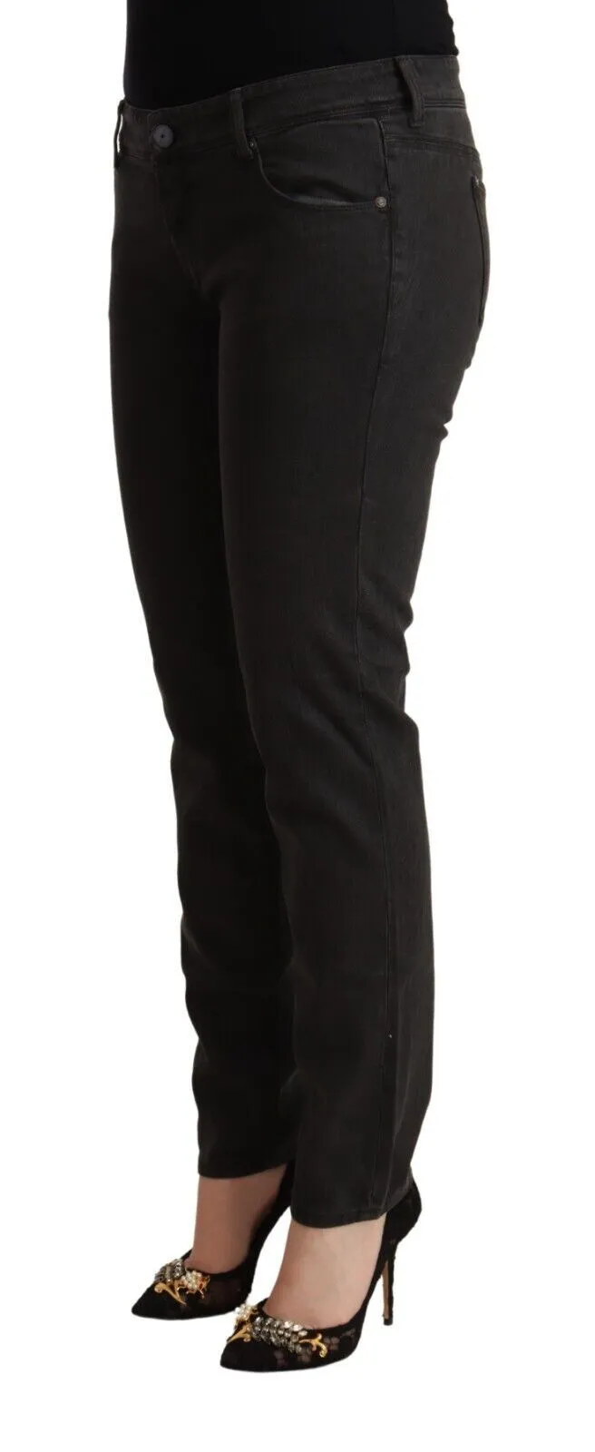 Black Low Waist Skinny Denim Cotton Jeans sold by Lord & Taylor product image thumbnail 2