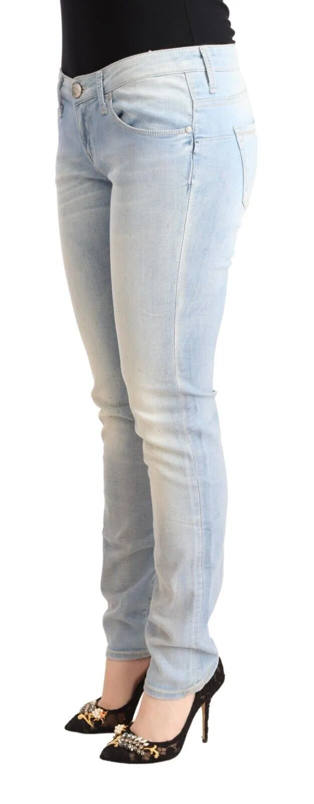 Light Blue Washed Cotton Low Waist Skinny Denim Jeans sold by Lord & Taylor product image thumbnail 2