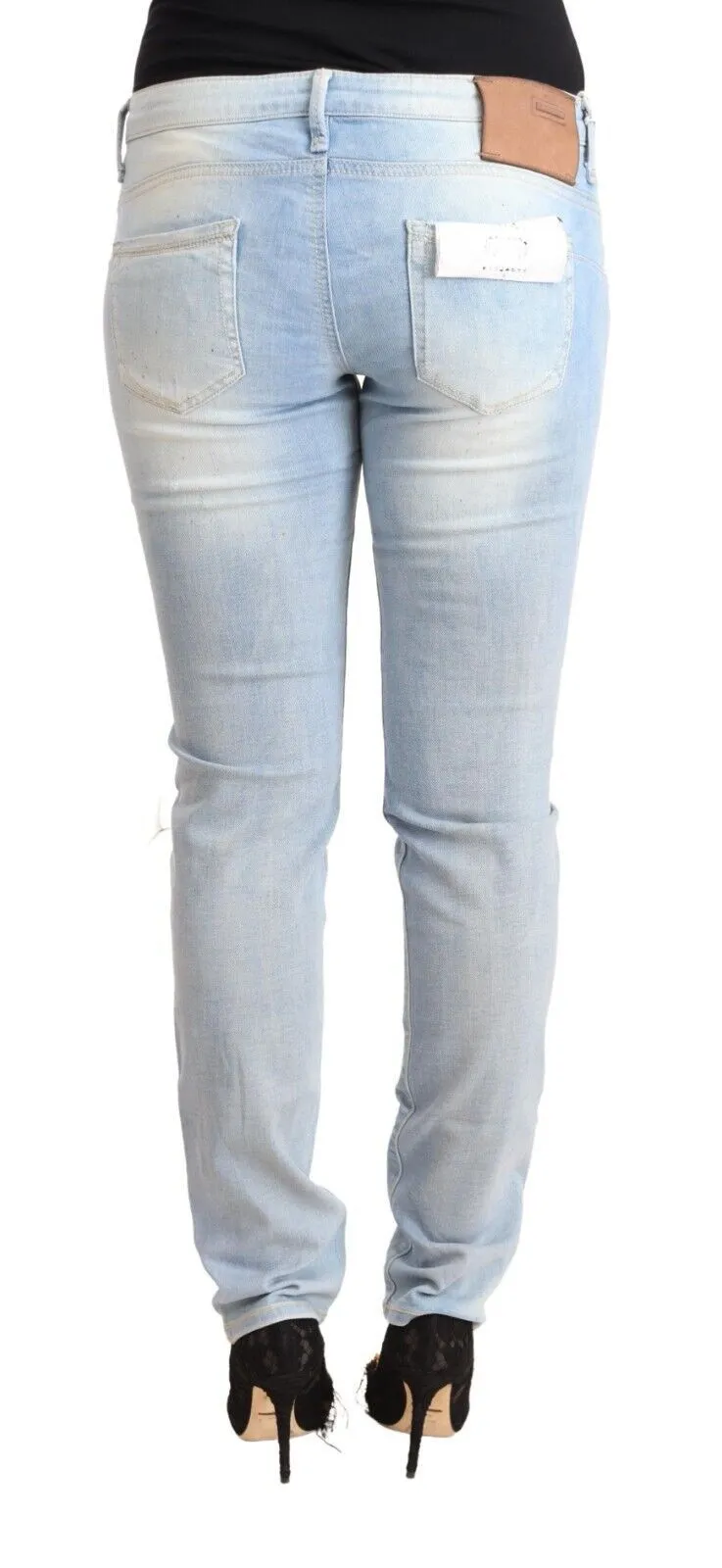Light Blue Washed Cotton Low Waist Skinny Denim Jeans sold by Lord & Taylor product image thumbnail 3