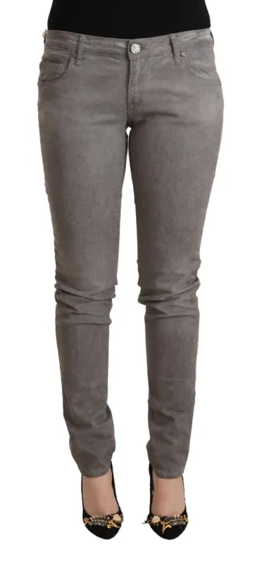 Gray Cotton Low Waist Skinny Push Up Denim Jeans sold by Lord & Taylor