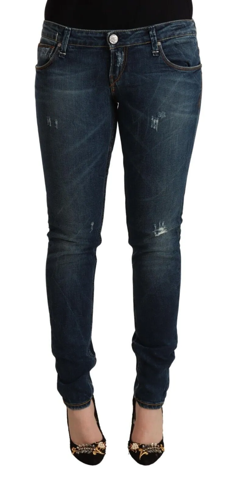 Blue Washed Low Waist Slim Fit Denim Jeans sold by Lord & Taylor