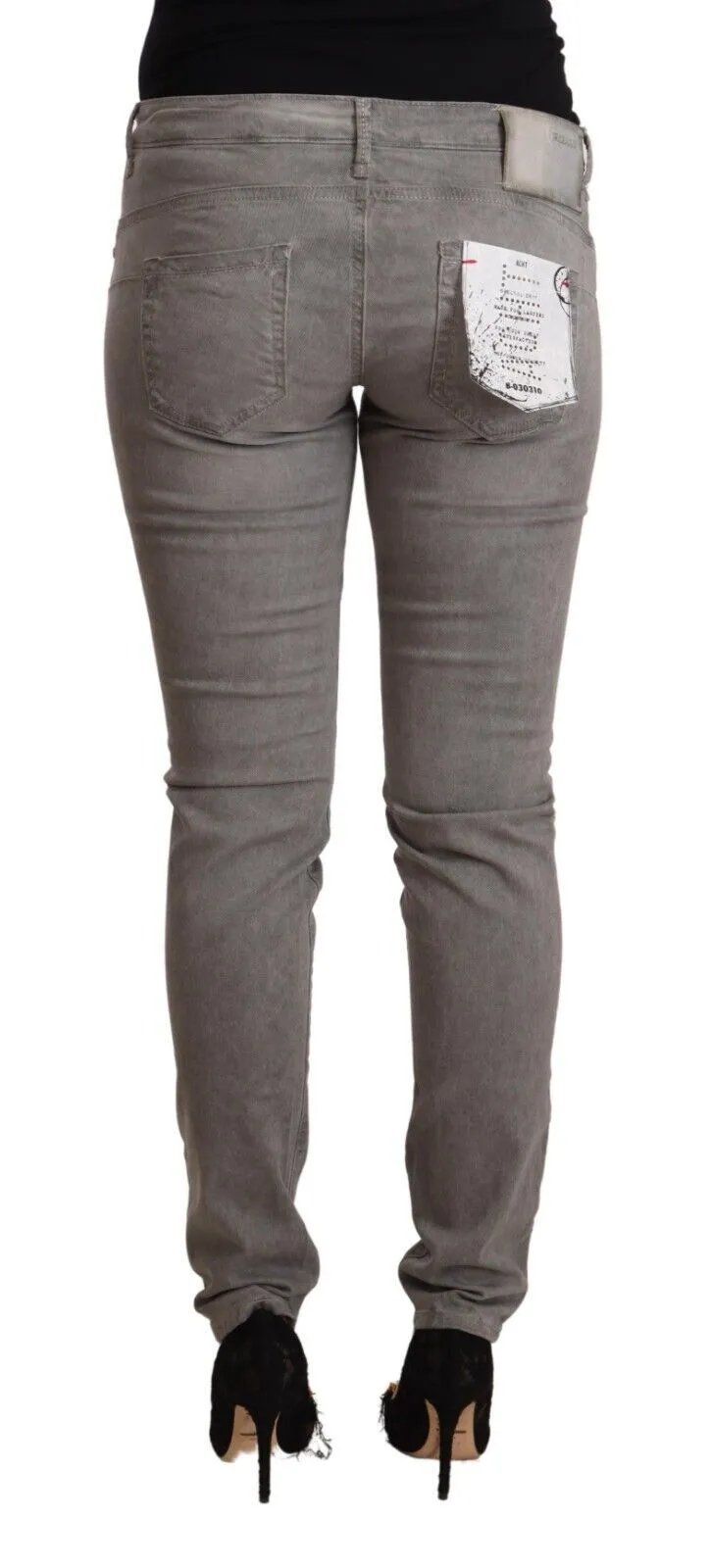 Gray Cotton Low Waist Skinny Push Up Denim Jeans sold by Lord & Taylor product image thumbnail 3